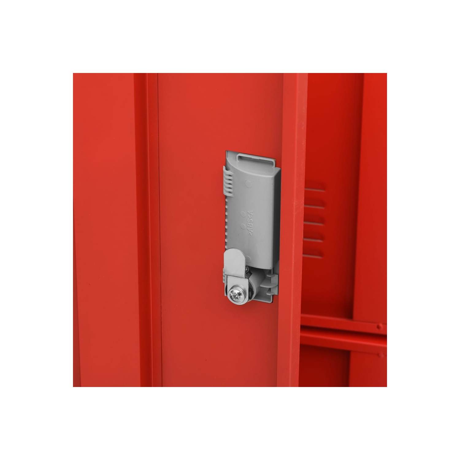 vidaXL Locker Cabinets 2 pcs Light Grey and Red 90x45x92.5 cm Steel