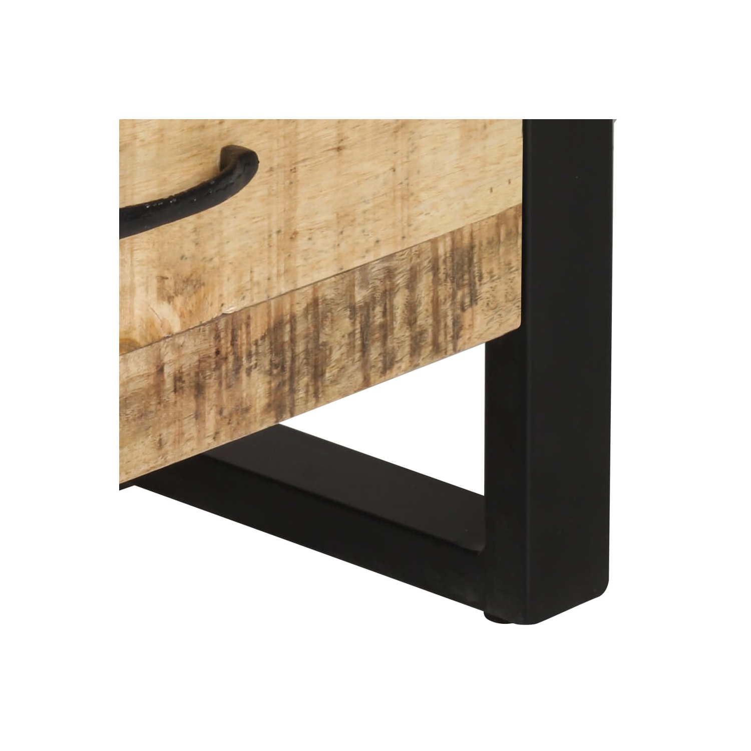 vidaXL Highboard 118x30x200 cm Solid Rough Mango Wood