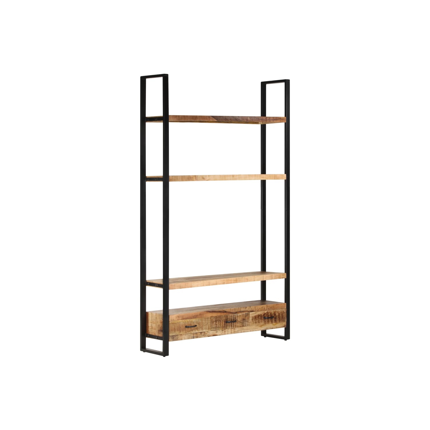 vidaXL Highboard 118x30x200 cm Solid Rough Mango Wood