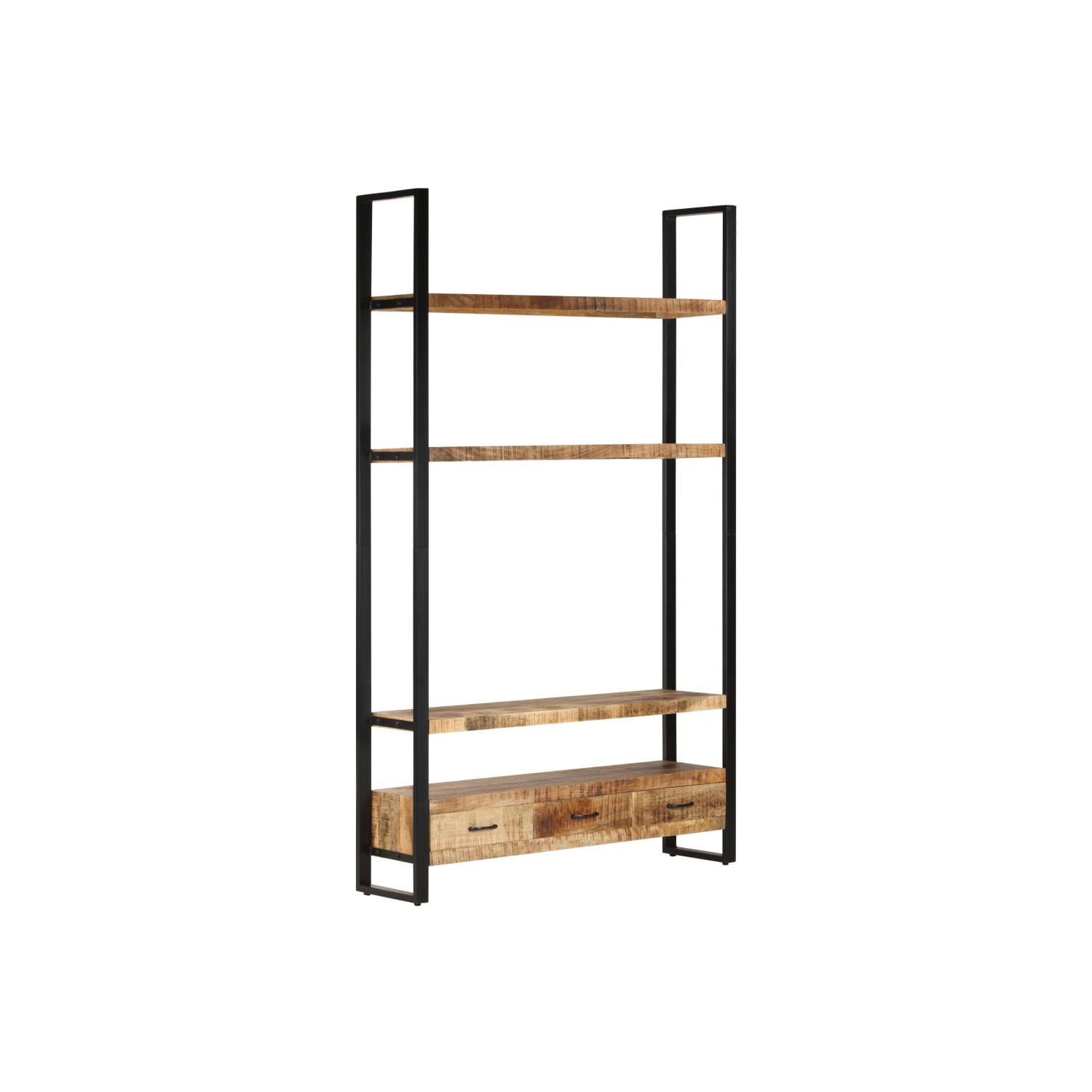 vidaXL Highboard 118x30x200 cm Solid Rough Mango Wood