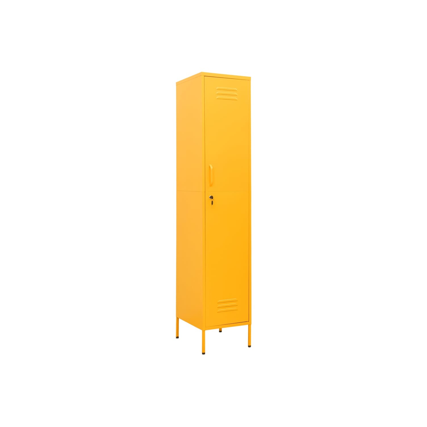 vidaXL Locker Cabinet Mustard Yellow 35x46x180 cm Steel
