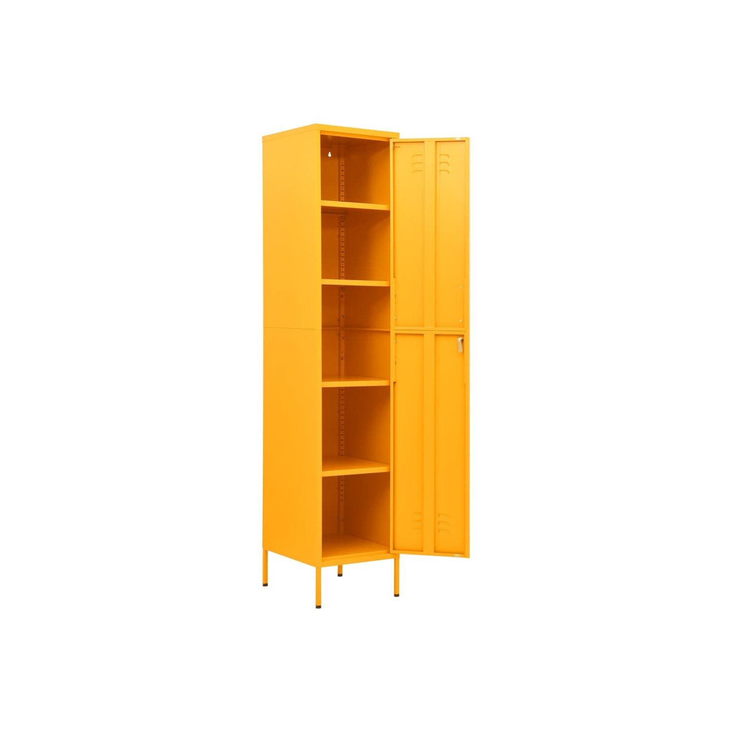 vidaXL Locker Cabinet Mustard Yellow 35x46x180 cm Steel
