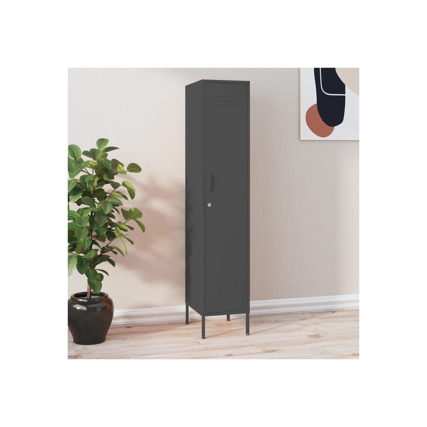 vidaXL Locker Cabinet Anthracite 35x46x180 cm Steel