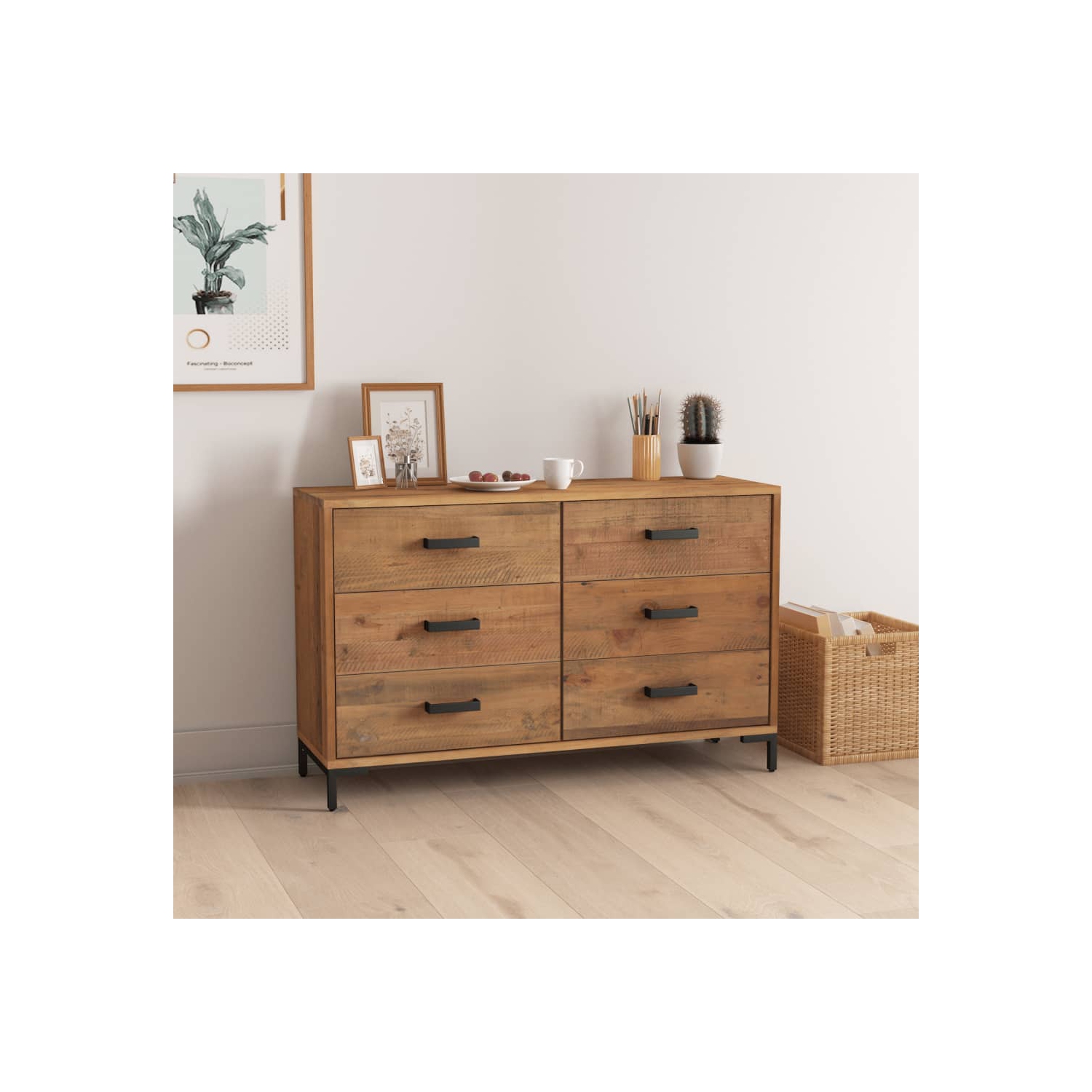 Meuble de rangement VIdaXL brun 110 x 35 x 35 po 70&nbsp;cm, bois de pin massif