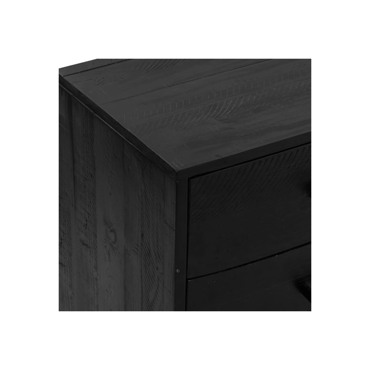 vidaXL Sideboard Black 110x35x70 cm Solid Pinewood
