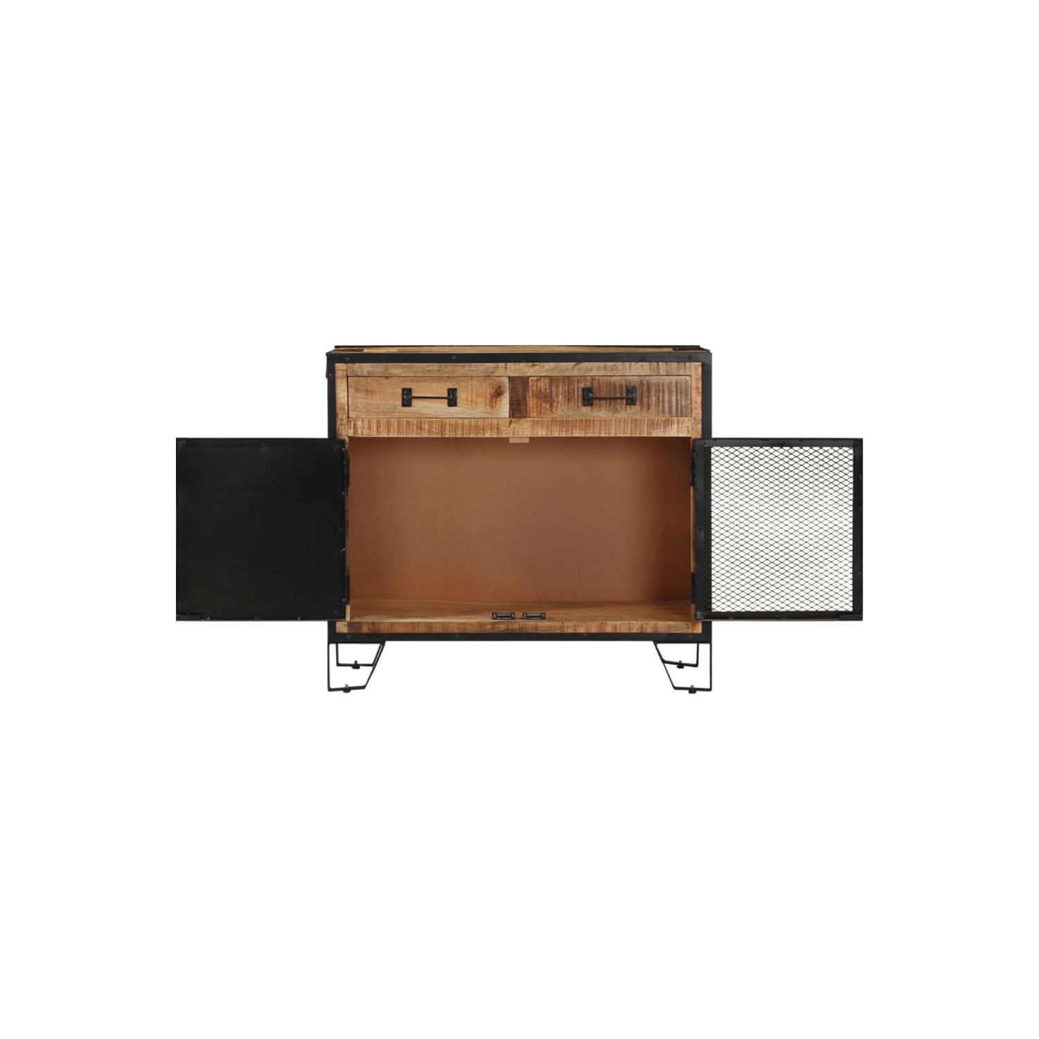 vidaXL Sideboard 80x31x71 cm Solid Rough Mango Wood