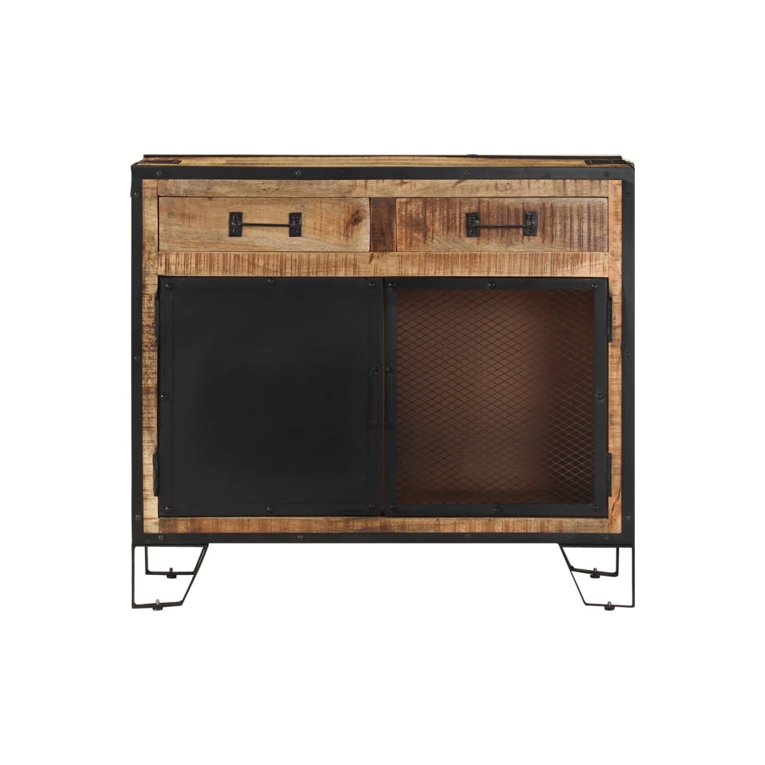 vidaXL Sideboard 80x31x71 cm Solid Rough Mango Wood