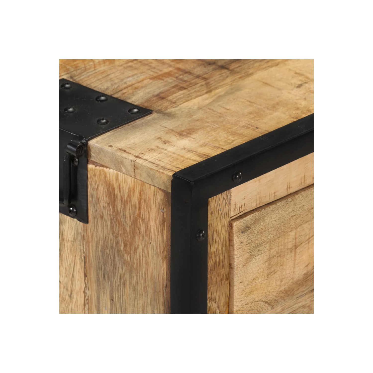 vidaXL Sideboard 80x31x71 cm Solid Rough Mango Wood