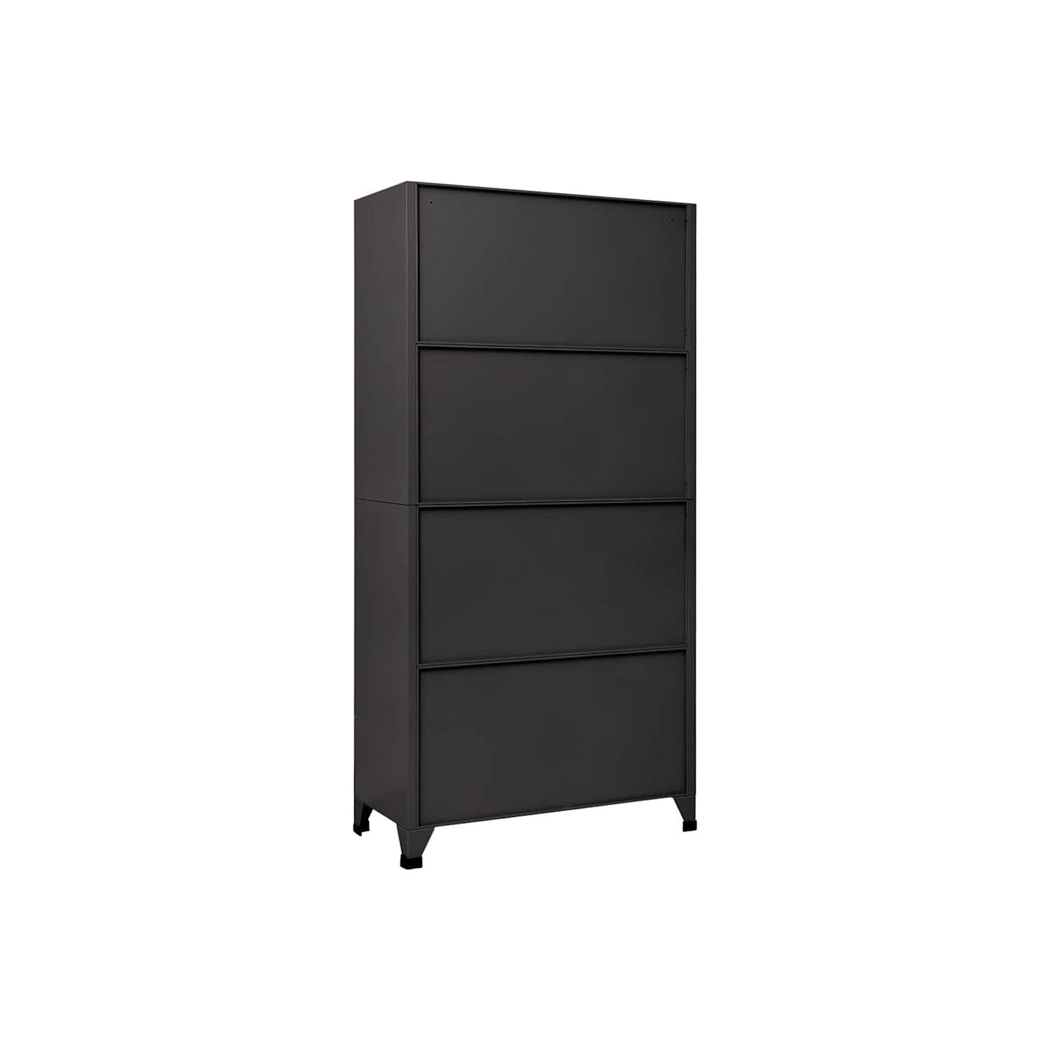 vidaXL Locker Cabinet Anthracite and Red 90x40x180 cm Steel