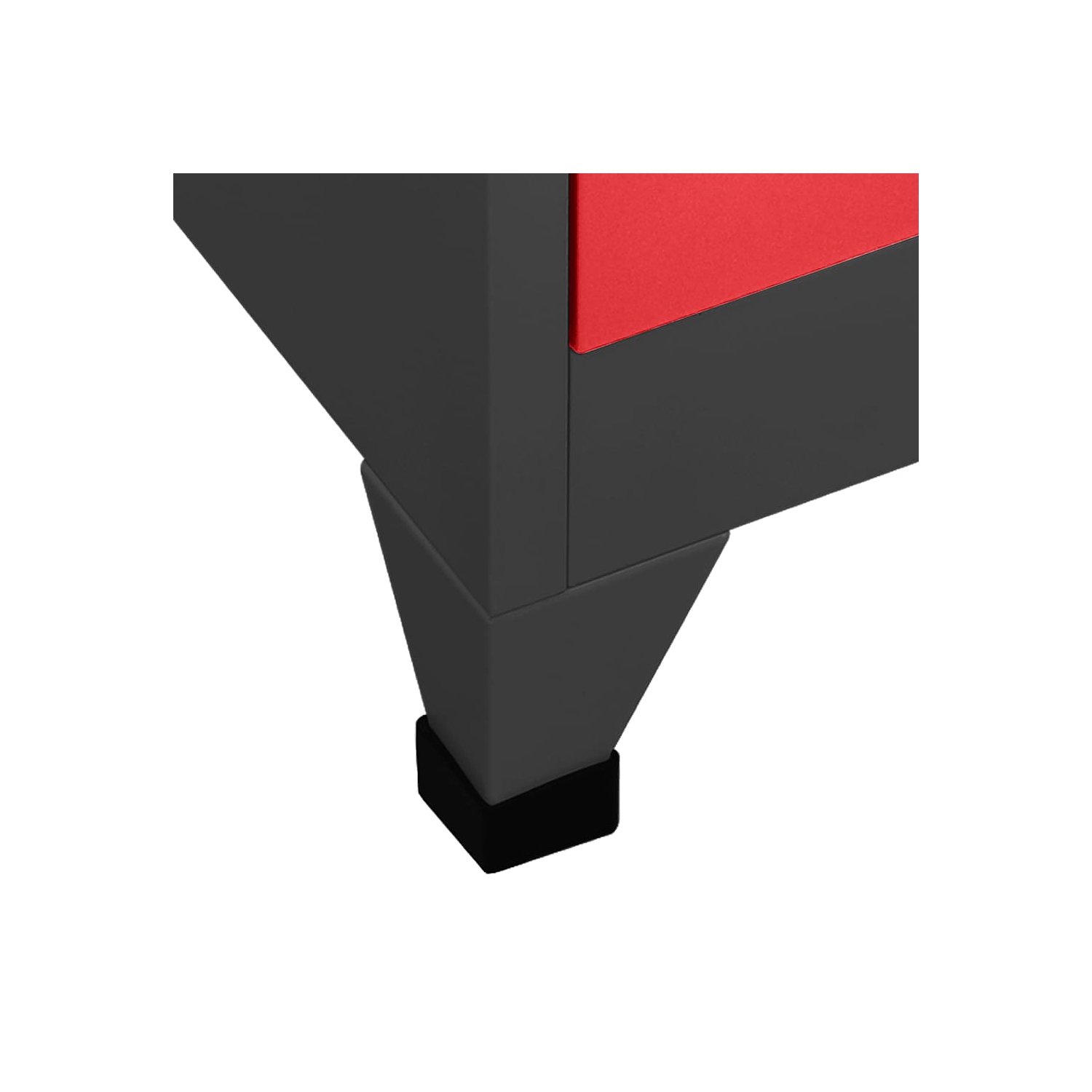 vidaXL Locker Cabinet Anthracite and Red 90x40x180 cm Steel