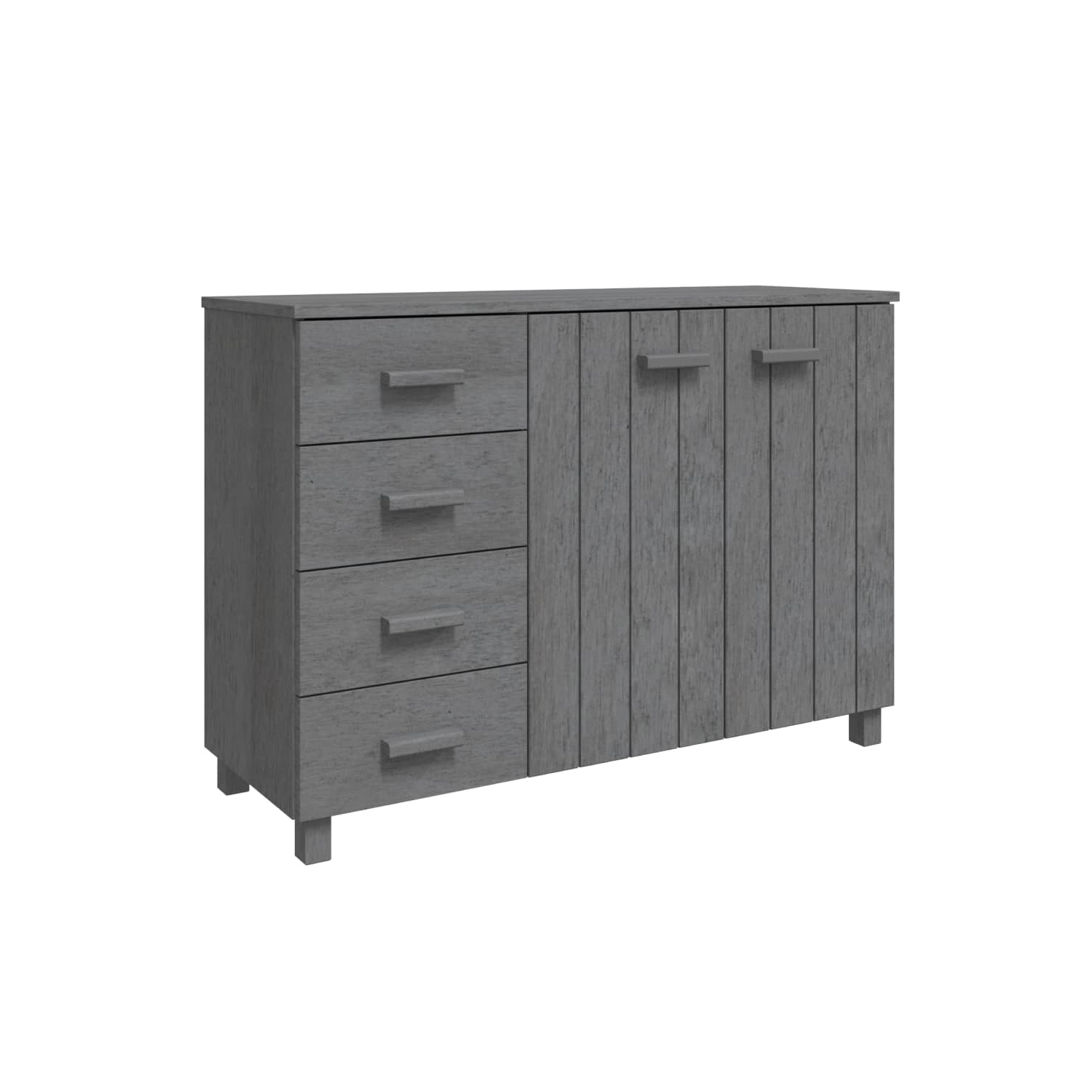 Meuble de rangement KAMAR de VIDAXL - Gris foncé - 11 x 40 x 40 x 80&nbsp;cm - Pin massif