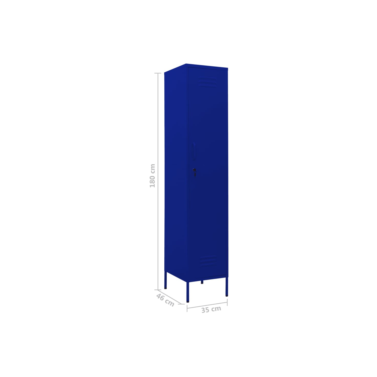 vidaXL Locker Cabinet Navy Blue 35x46x180 cm Steel