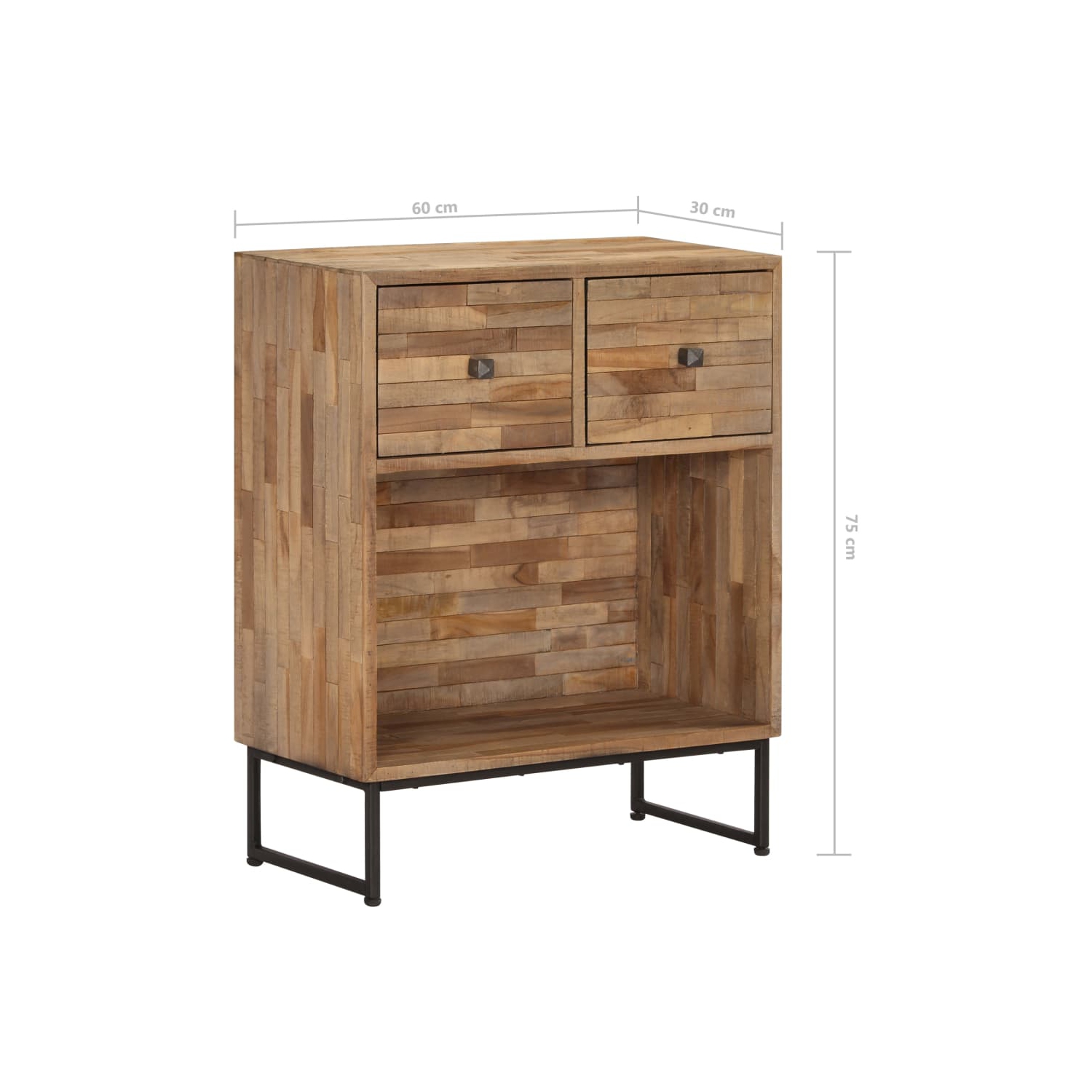 vidaXL Sideboard Reclaimed Teak Wood 60x30x75 cm
