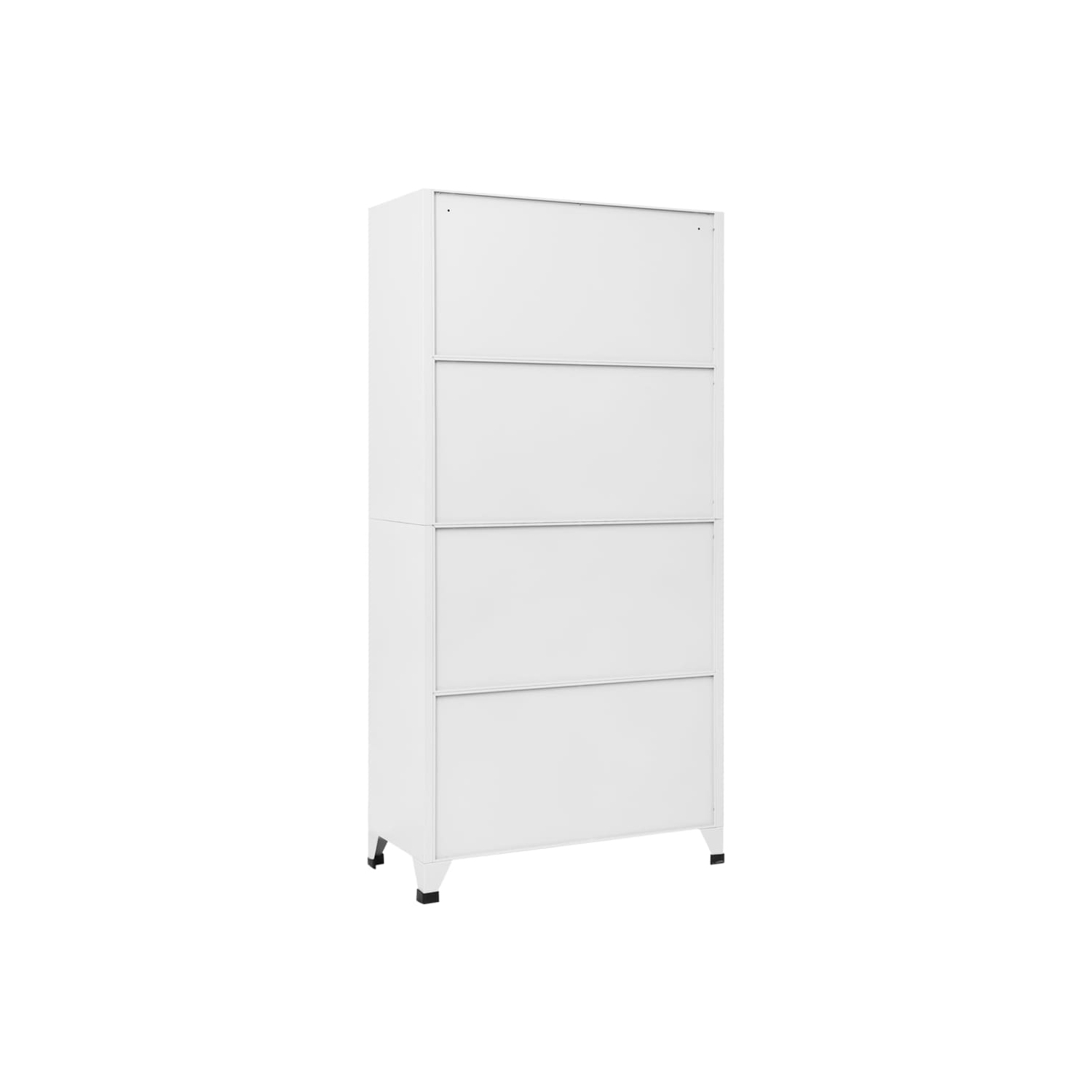 vidaXL Locker Cabinet White 90x45x180 cm Steel