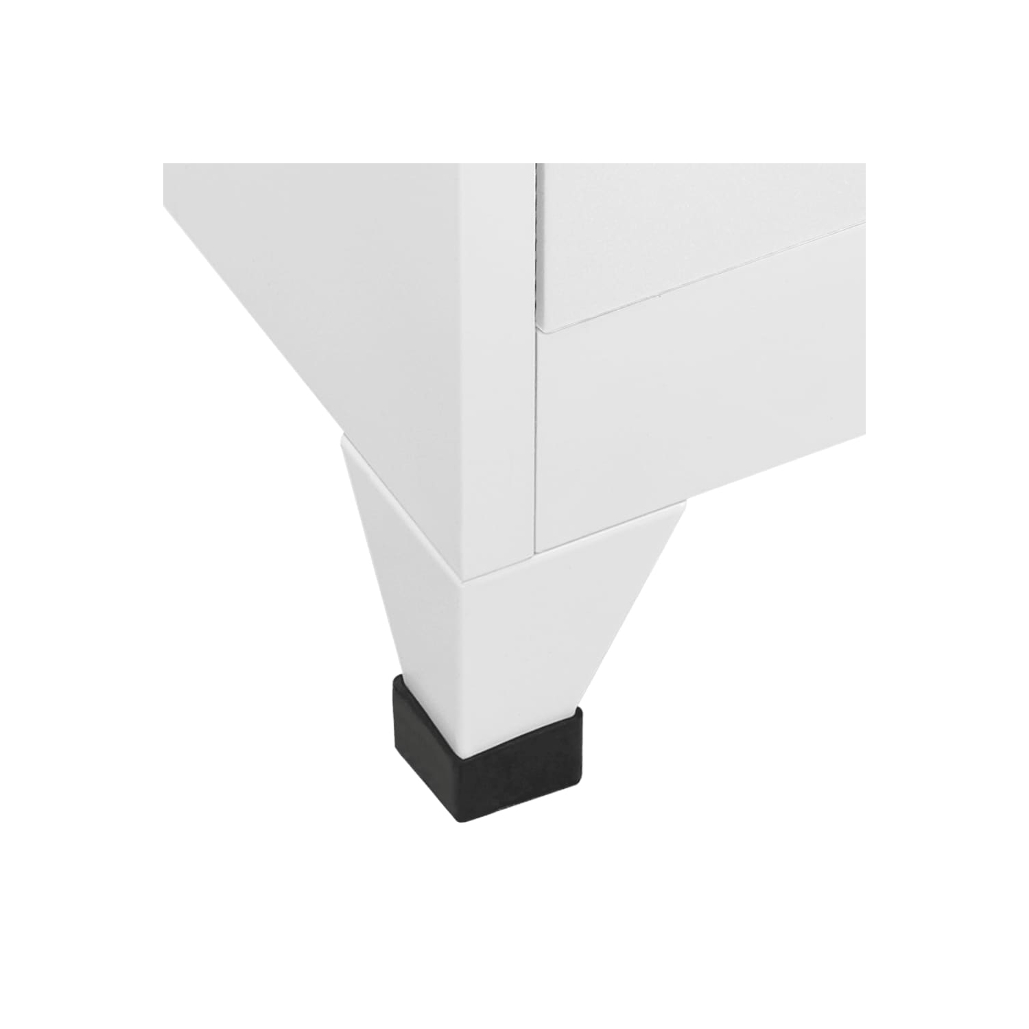 vidaXL Locker Cabinet White 90x45x180 cm Steel