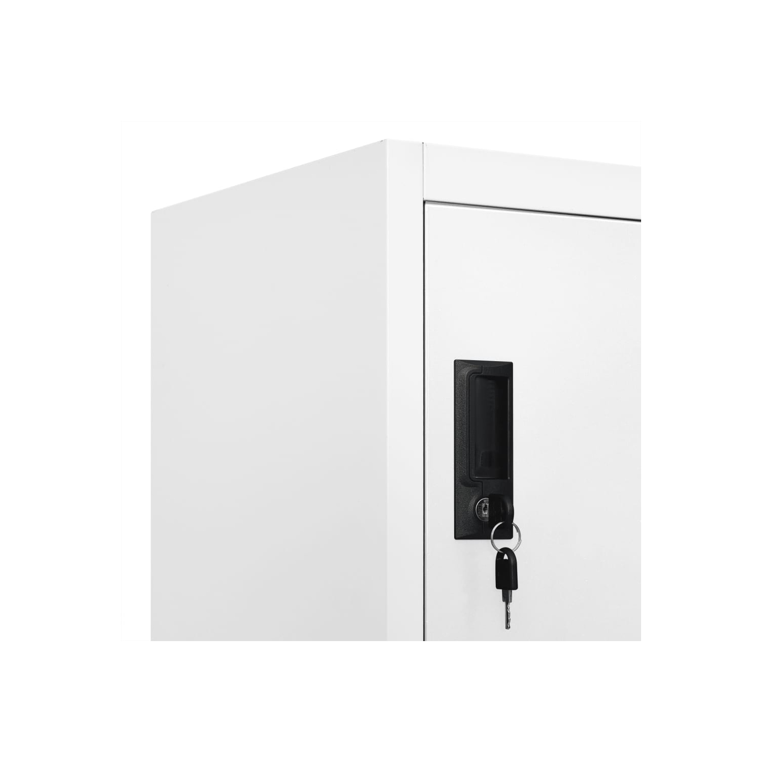 vidaXL Locker Cabinet White 90x45x180 cm Steel
