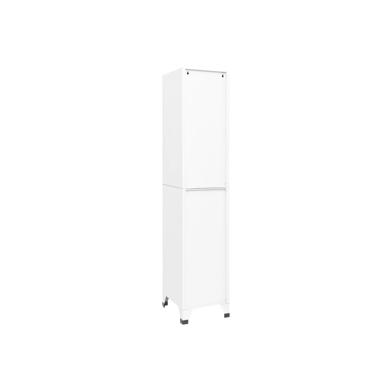 Armoire à casier VisdaXL en acier 180&nbsp;cm, blanc, 38 x 40 x 40 po