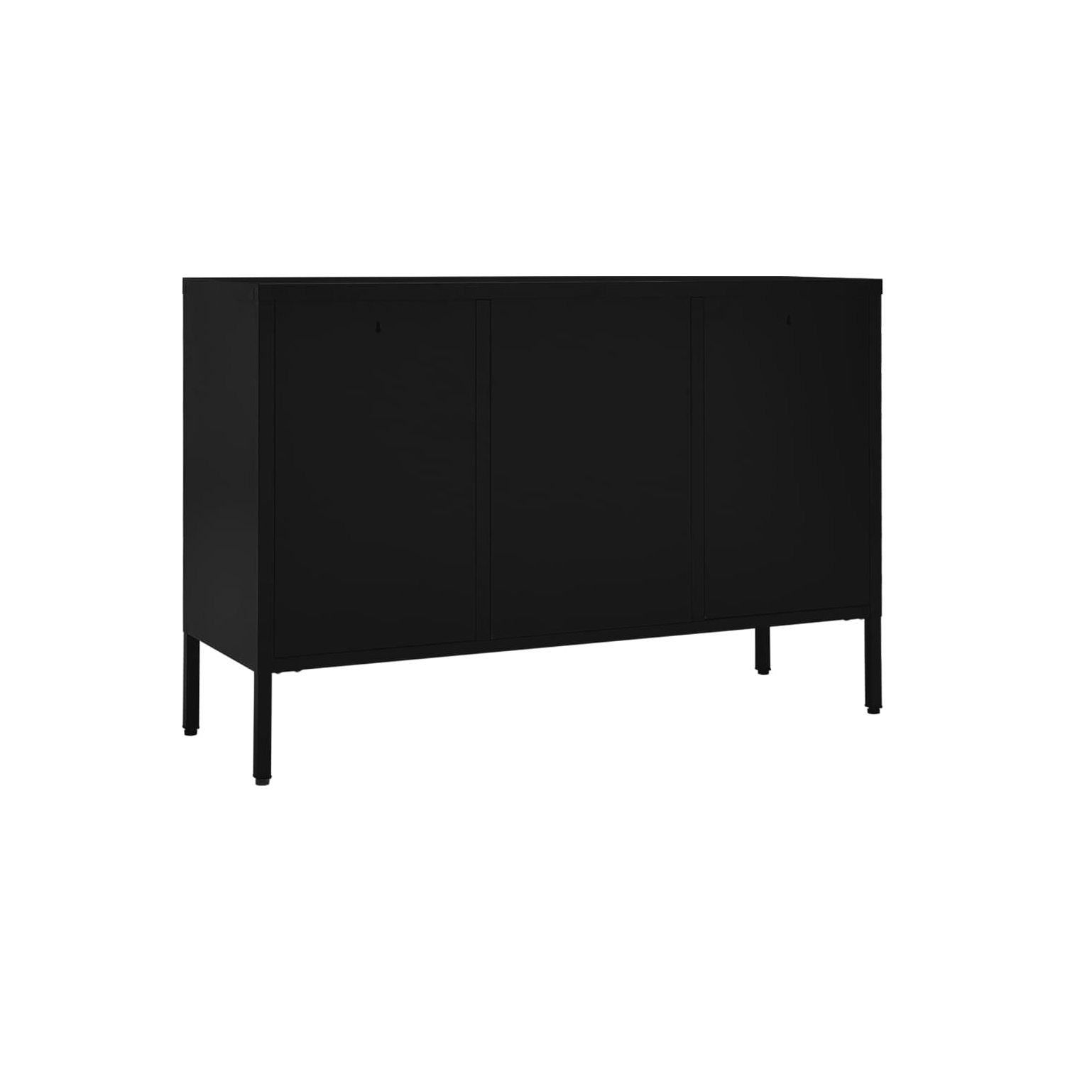 vidaXL Sideboard Black 105x35x70 cm Steel and Tempered Glass