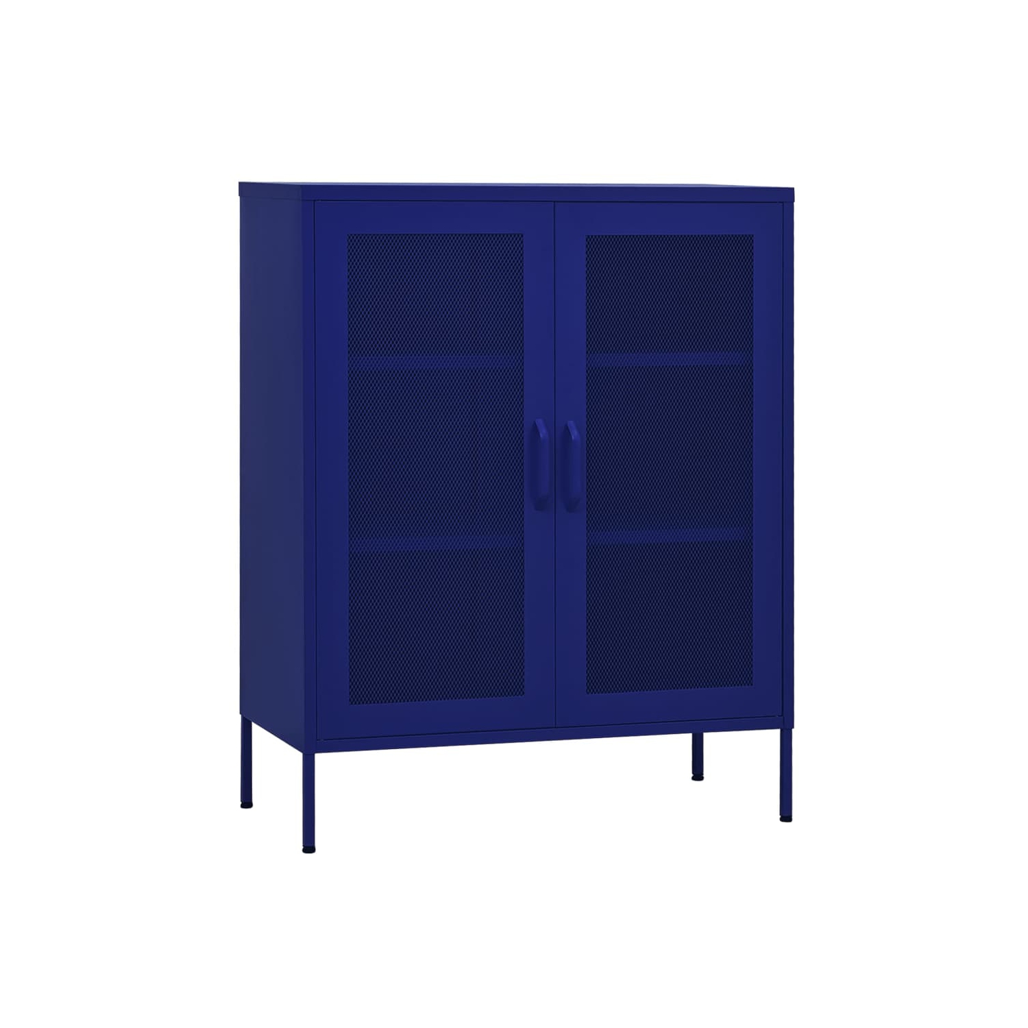 vidaXL Storage Cabinet Navy Blue 80x35x101.5 cm Steel