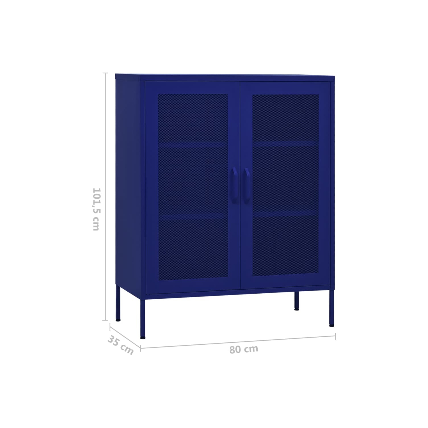 vidaXL Storage Cabinet Navy Blue 80x35x101.5 cm Steel