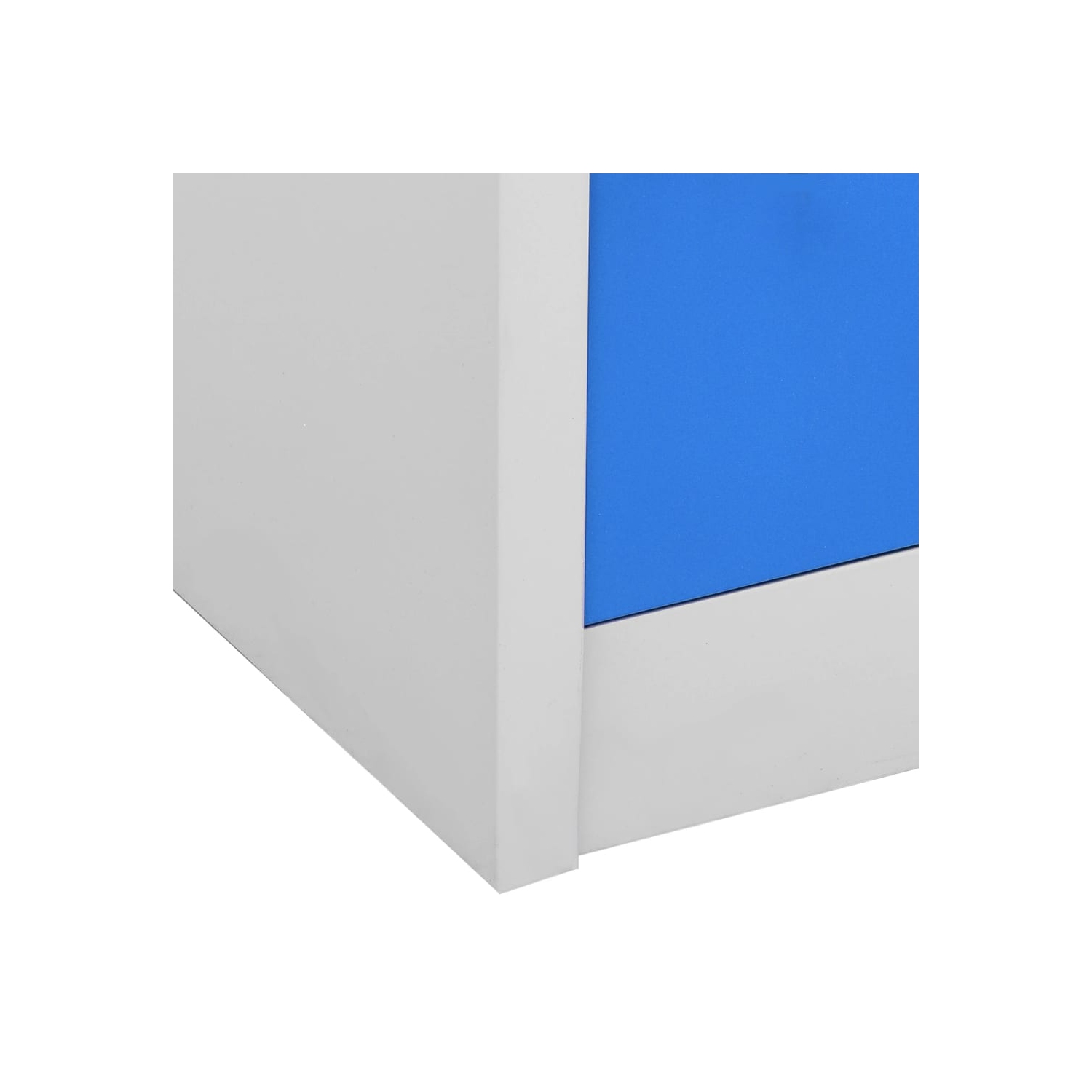 vidaXL Locker Cabinets 2 pcs Light Grey and Blue 90x45x92.5 cm Steel