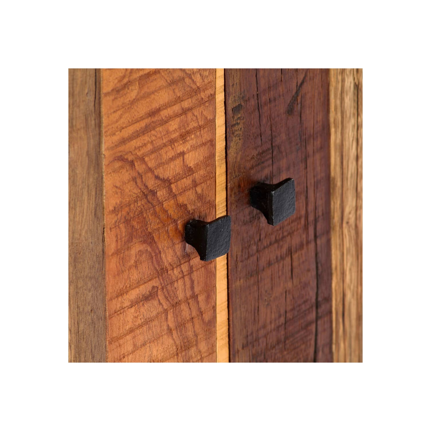 vidaXL Side Cabinet 60x35x76 cm Solid Reclaimed Wood and Steel