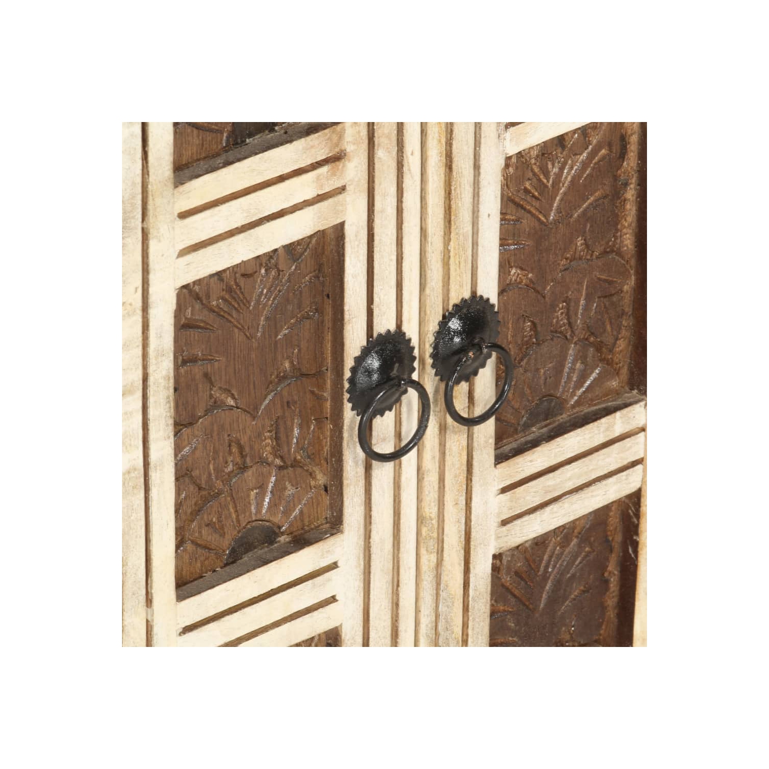 vidaXL Sideboard White 65x30x75 cm Solid Mango Wood