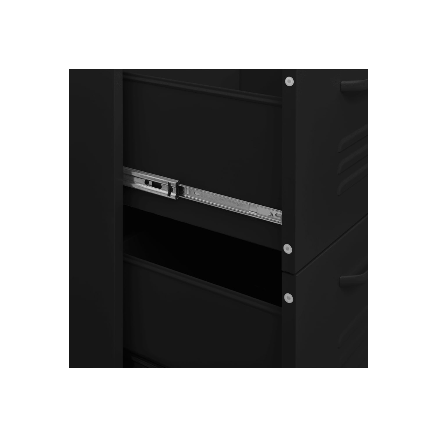 Armoire à tiroir vidaXL en acier noir 80 x 35 x 35 po de 101,5 cm