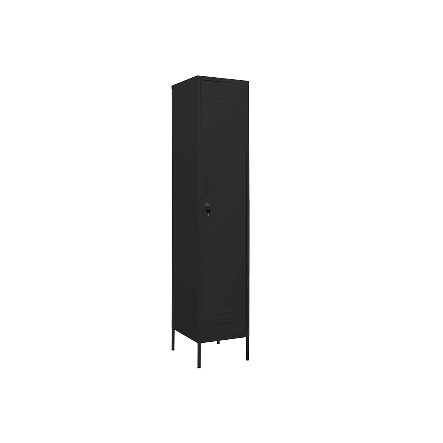 Armoire à casier VisdaXL en acier 180&nbsp;cm, noir, 35 x 46 po