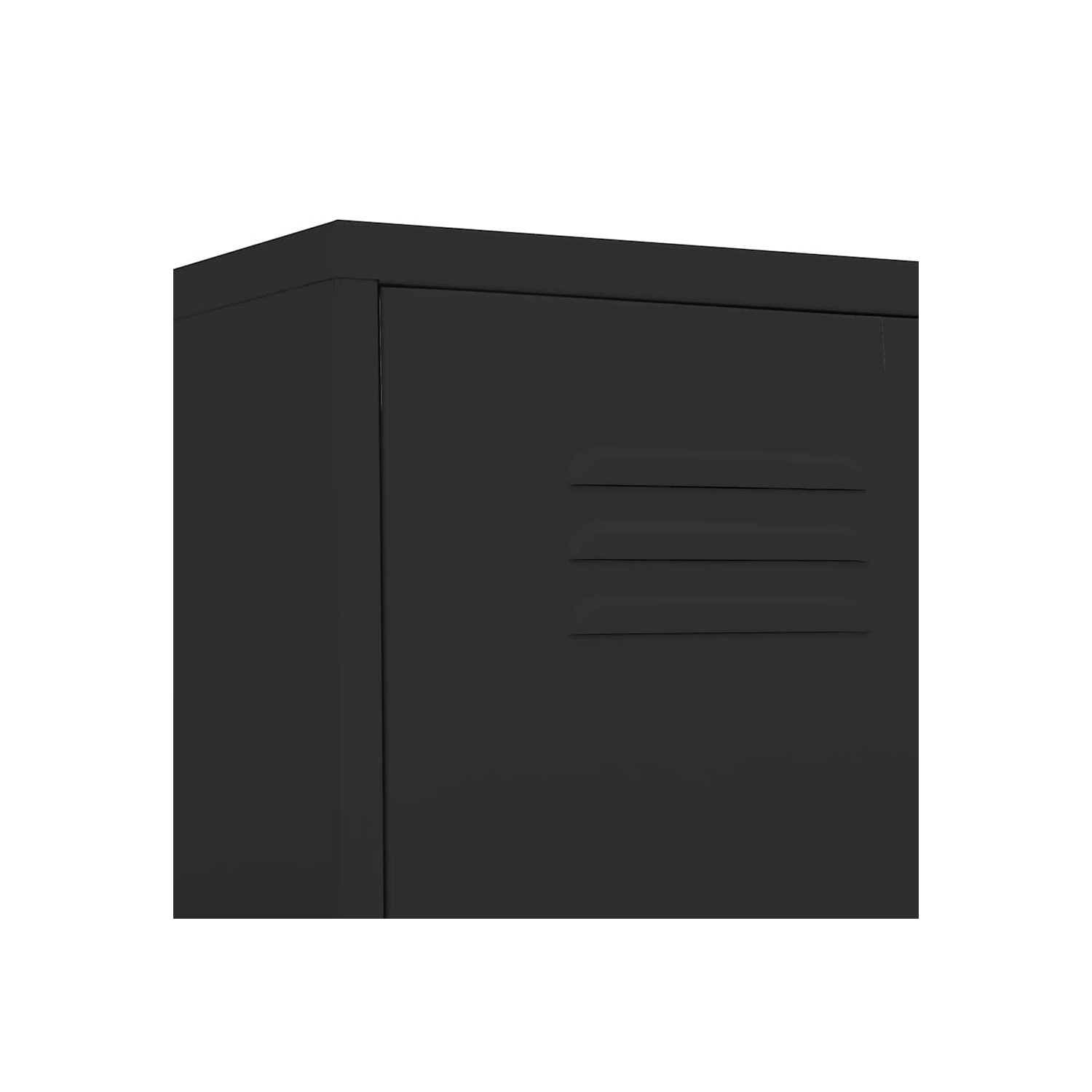 Armoire à casier VisdaXL en acier 180&nbsp;cm, noir, 35 x 46 po