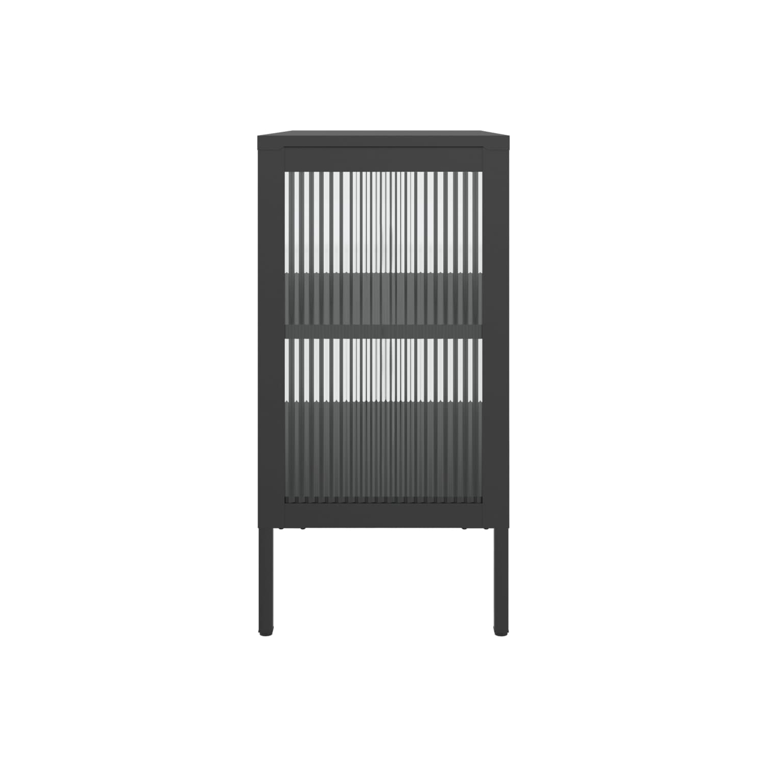 vidaXL Sideboard Black 70x35x70 cm Glass and Steel