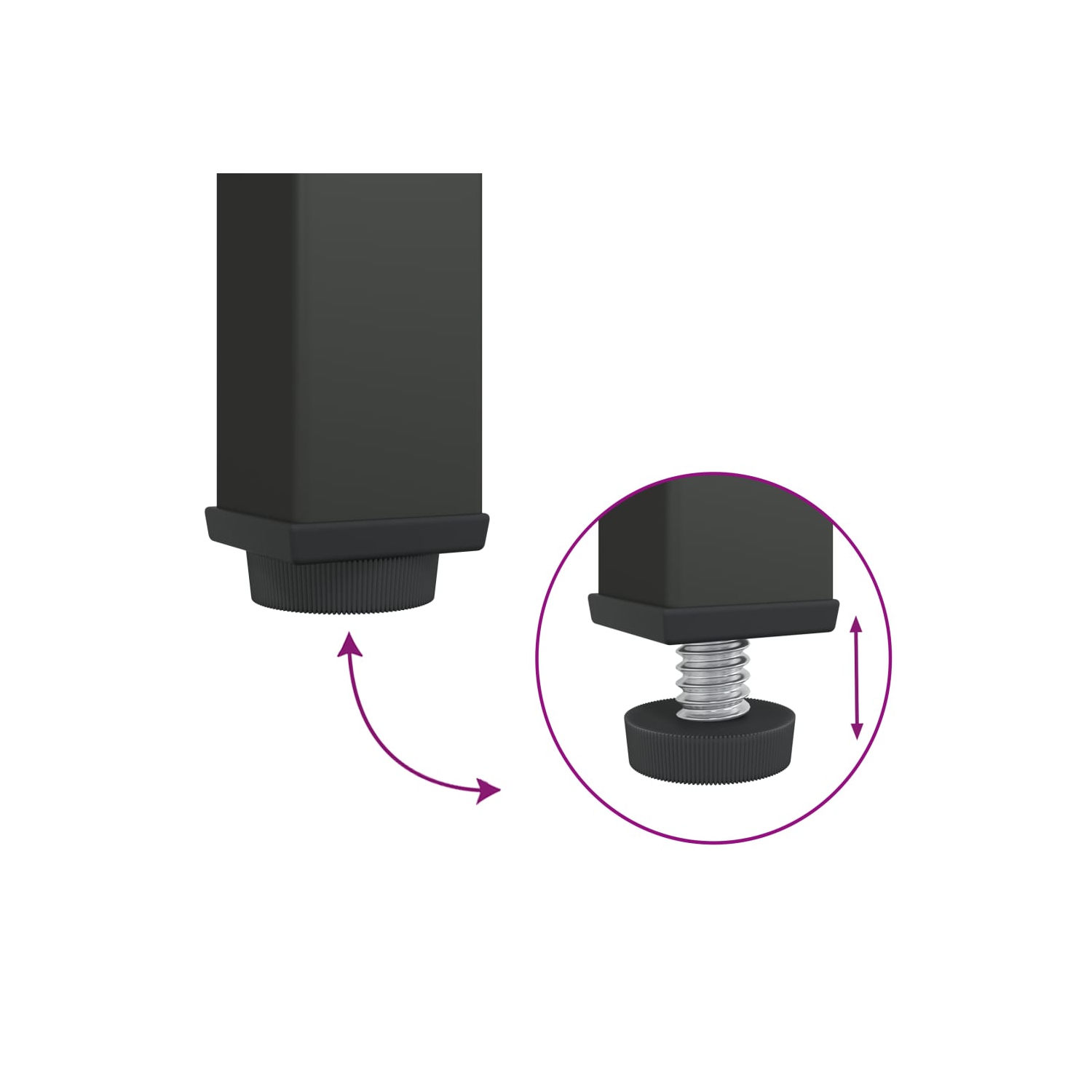 vidaXL Sideboard Black 70x35x70 cm Glass and Steel