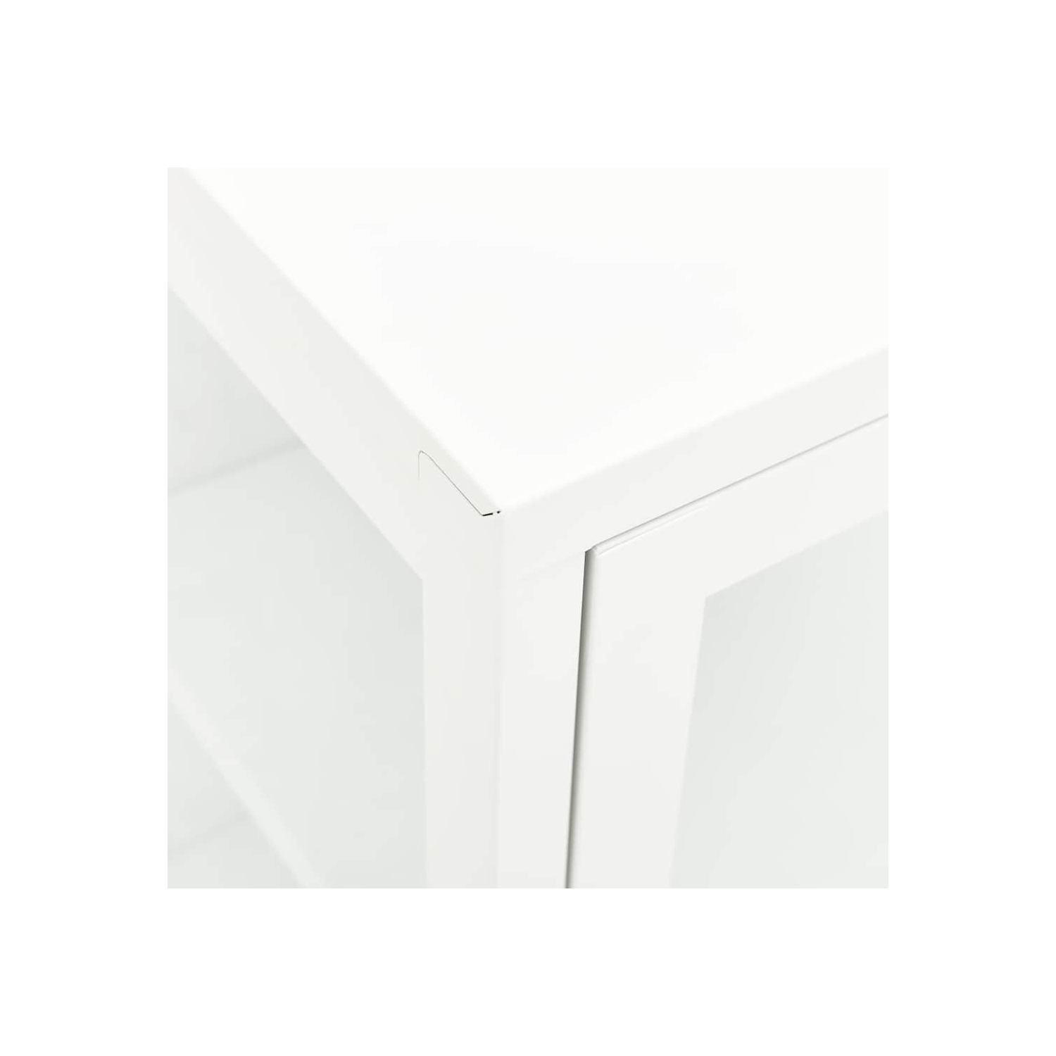 vidaXL Sideboard White 105x35x70 cm Steel and Glass