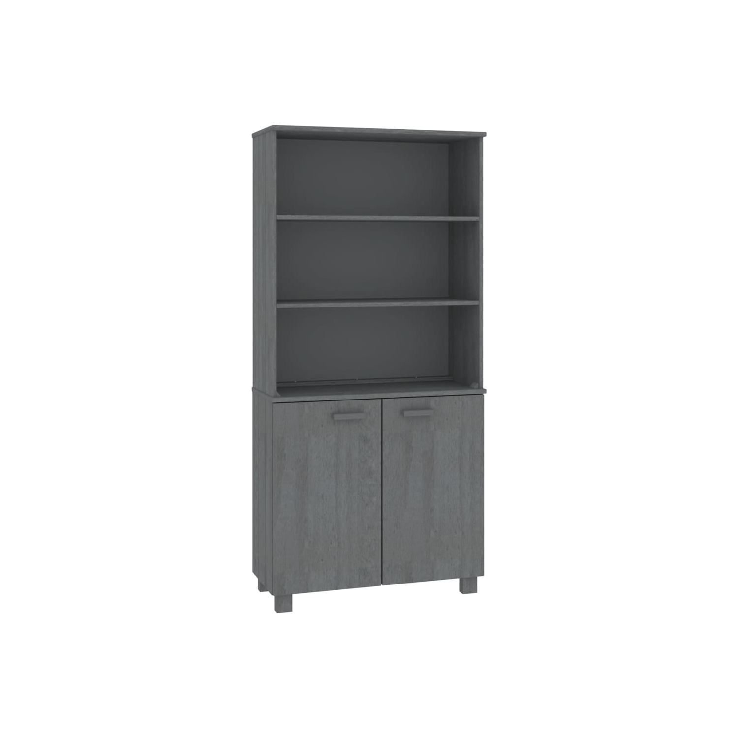 vidaXL Highboard HAMAR Solid Wood Pine Dark Grey