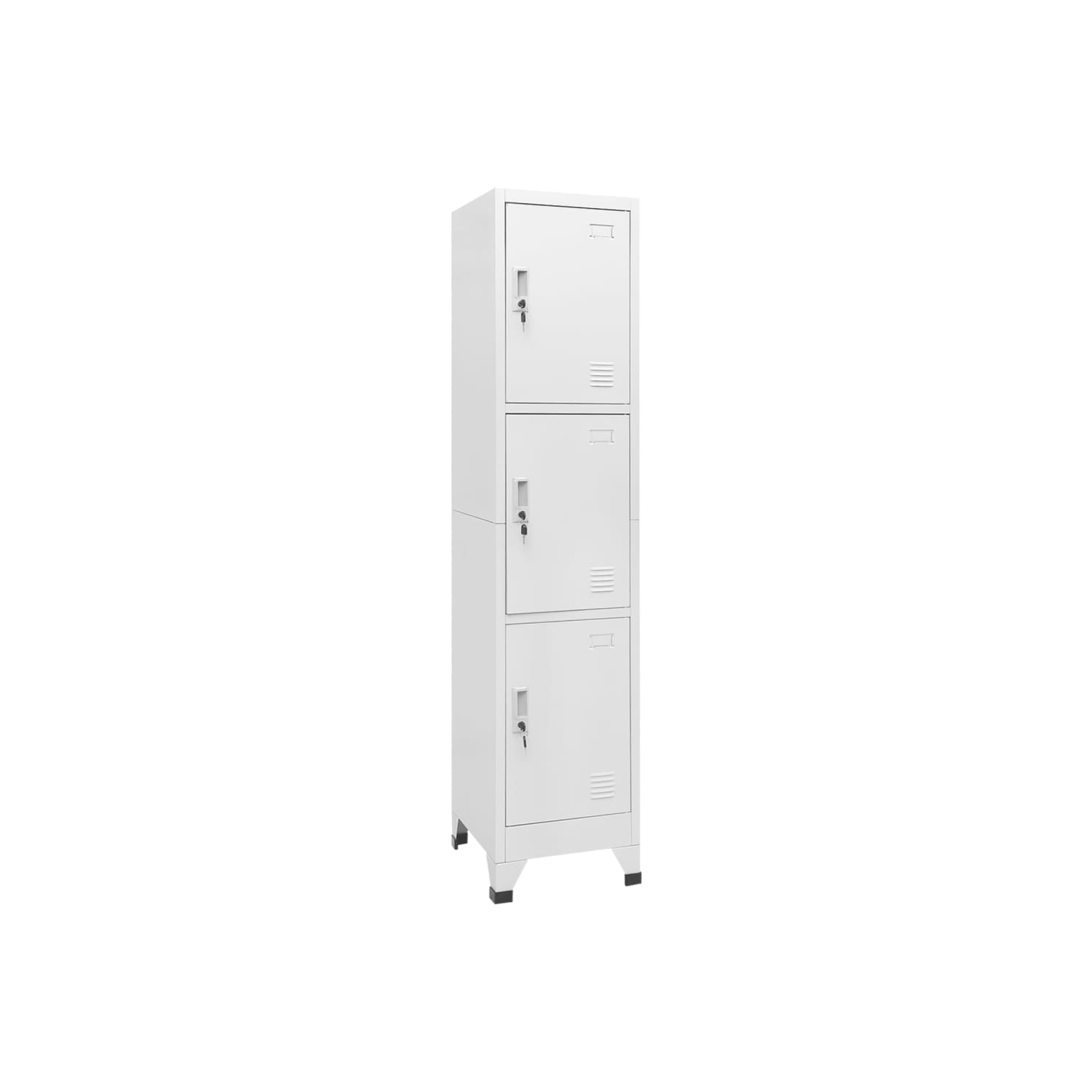 vidaXL Locker Cabinet with 3 Compartments 38x45x180 cm