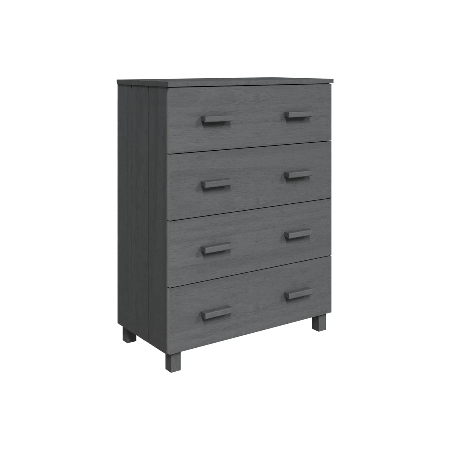 vidaXL Sideboard HAMAR Dark Grey 79x40x103.5 cm Solid Wood Pine