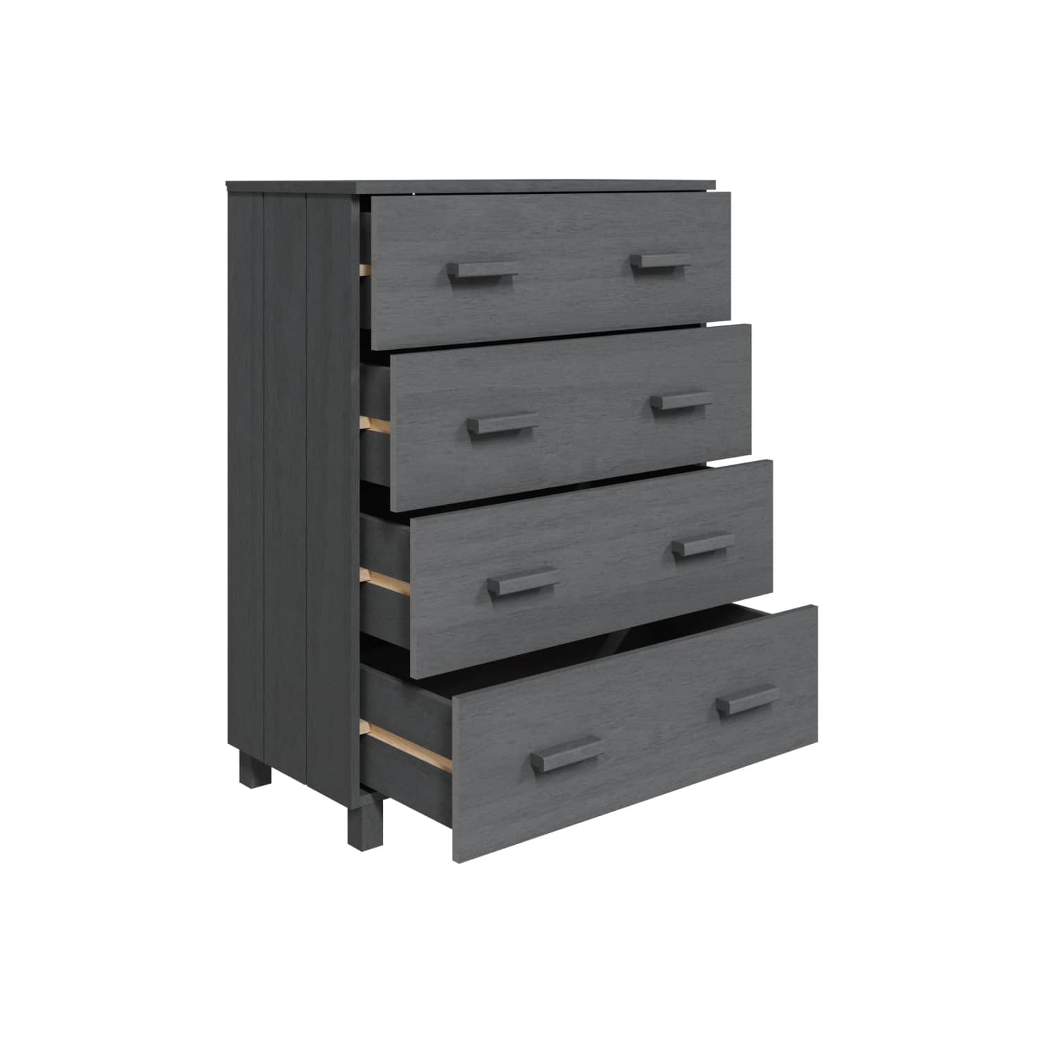 vidaXL Sideboard HAMAR Dark Grey 79x40x103.5 cm Solid Wood Pine