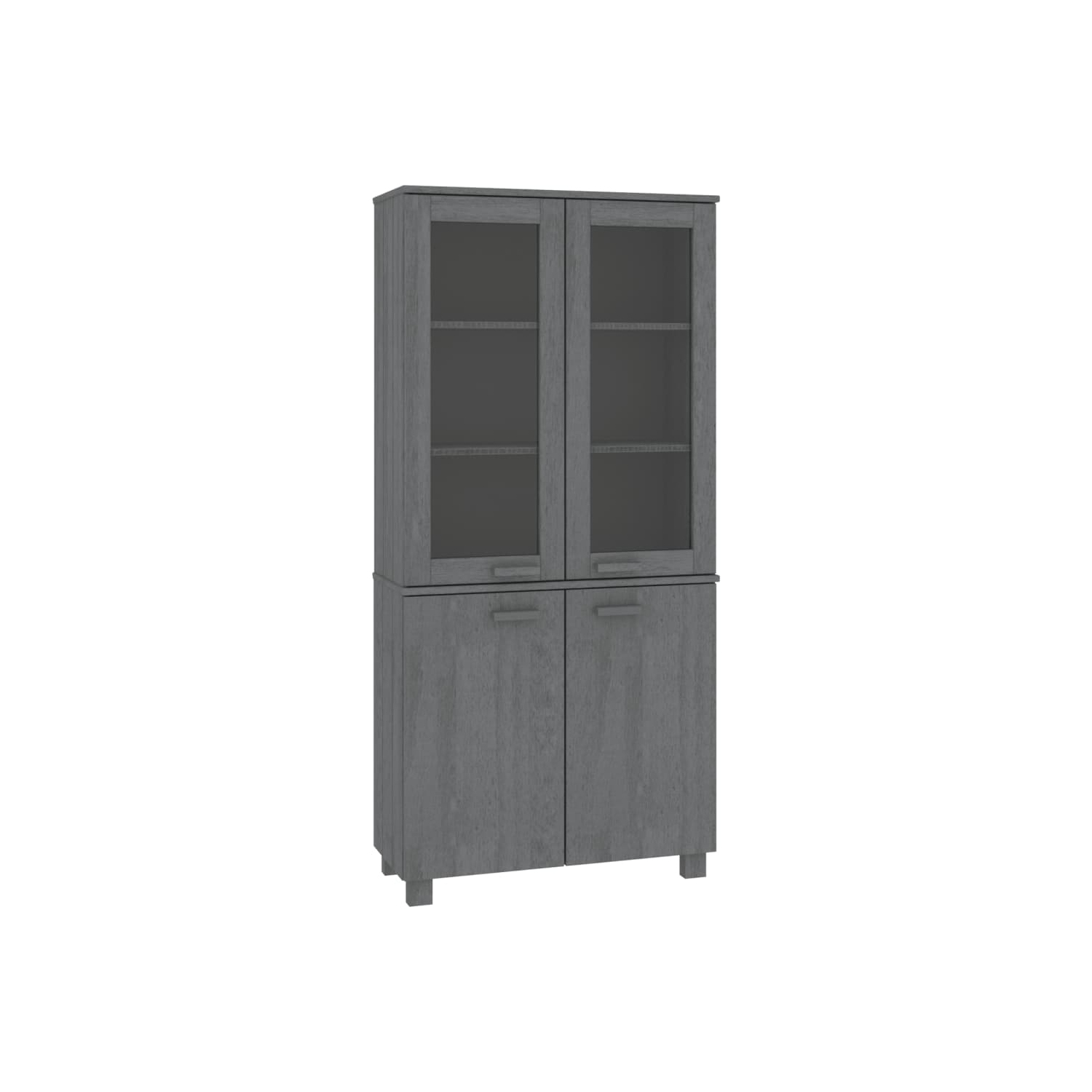 vidaXL Highboard HAMAR Solid Wood Pine Dark Grey