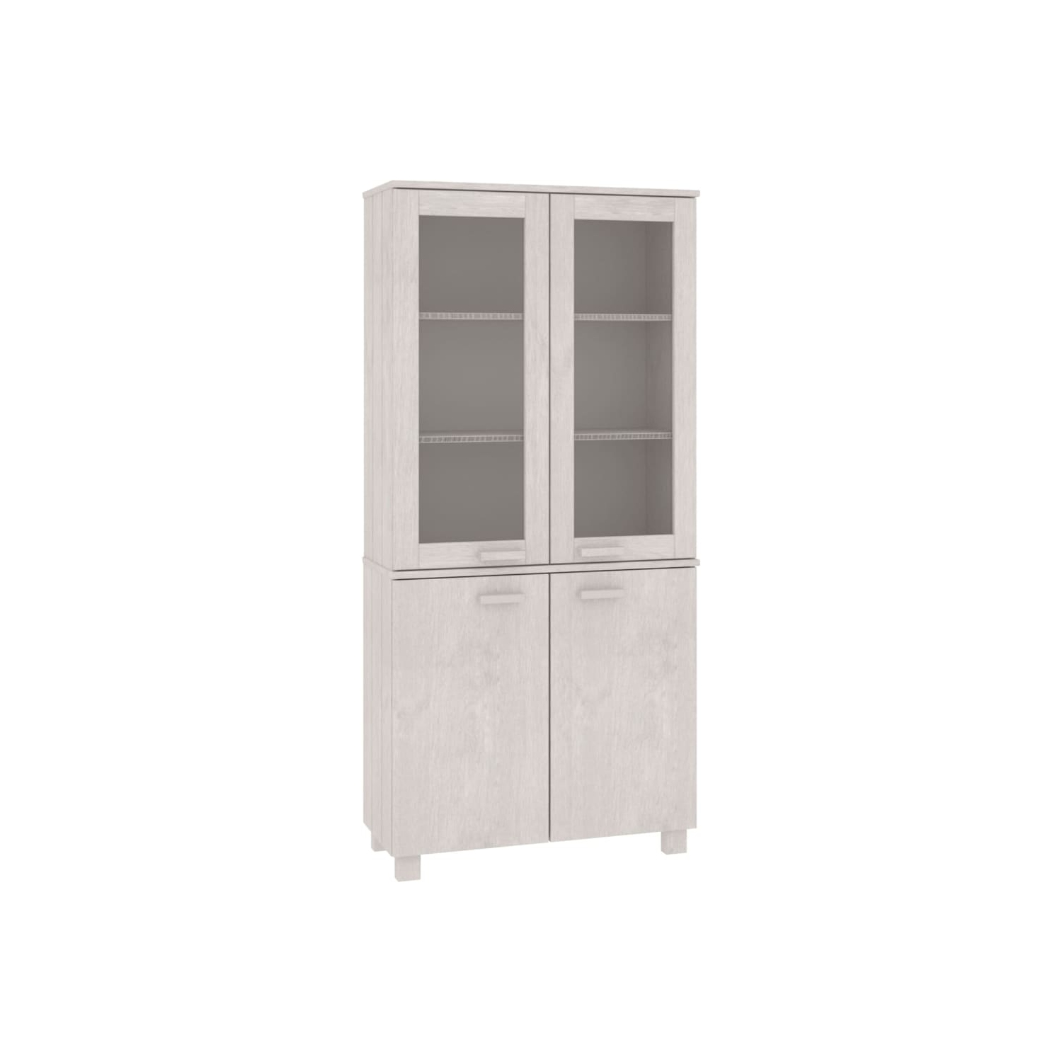 vidaXL Highboard HAMAR Solid Wood Pine White