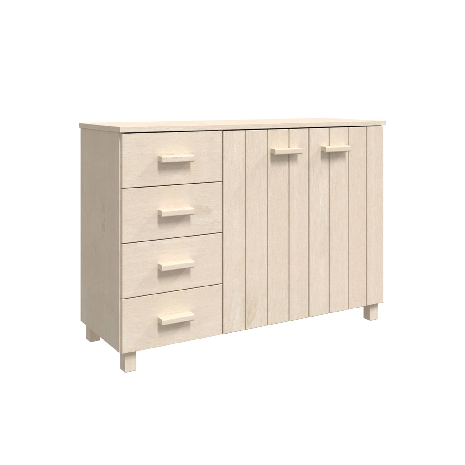 Meuble de rangement HABAR de VIdaXL - Brun miel de 113x40 x 80&nbsp;cm - Pin en bois massif