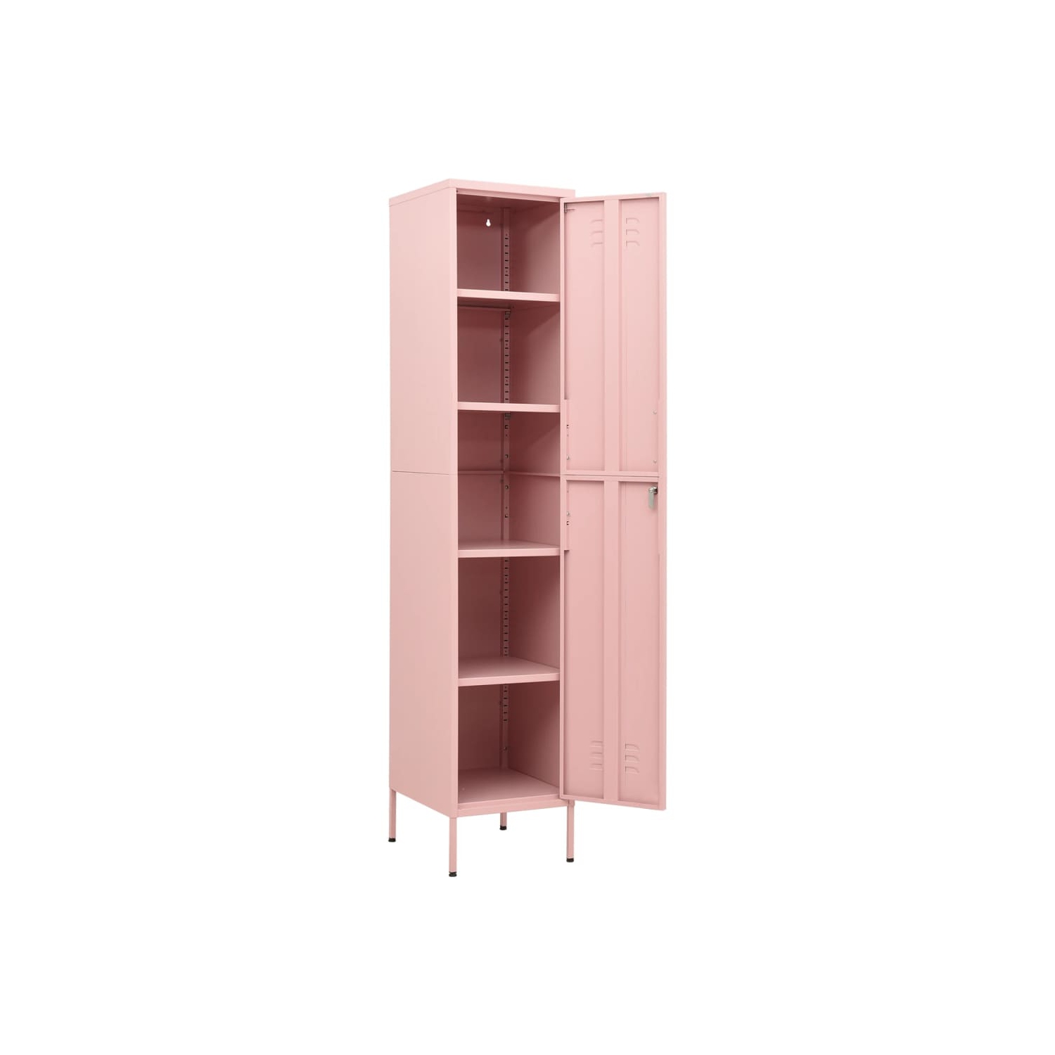 Armoire à casier VidaXL, rose 35 x 46x180&nbsp;cm acier