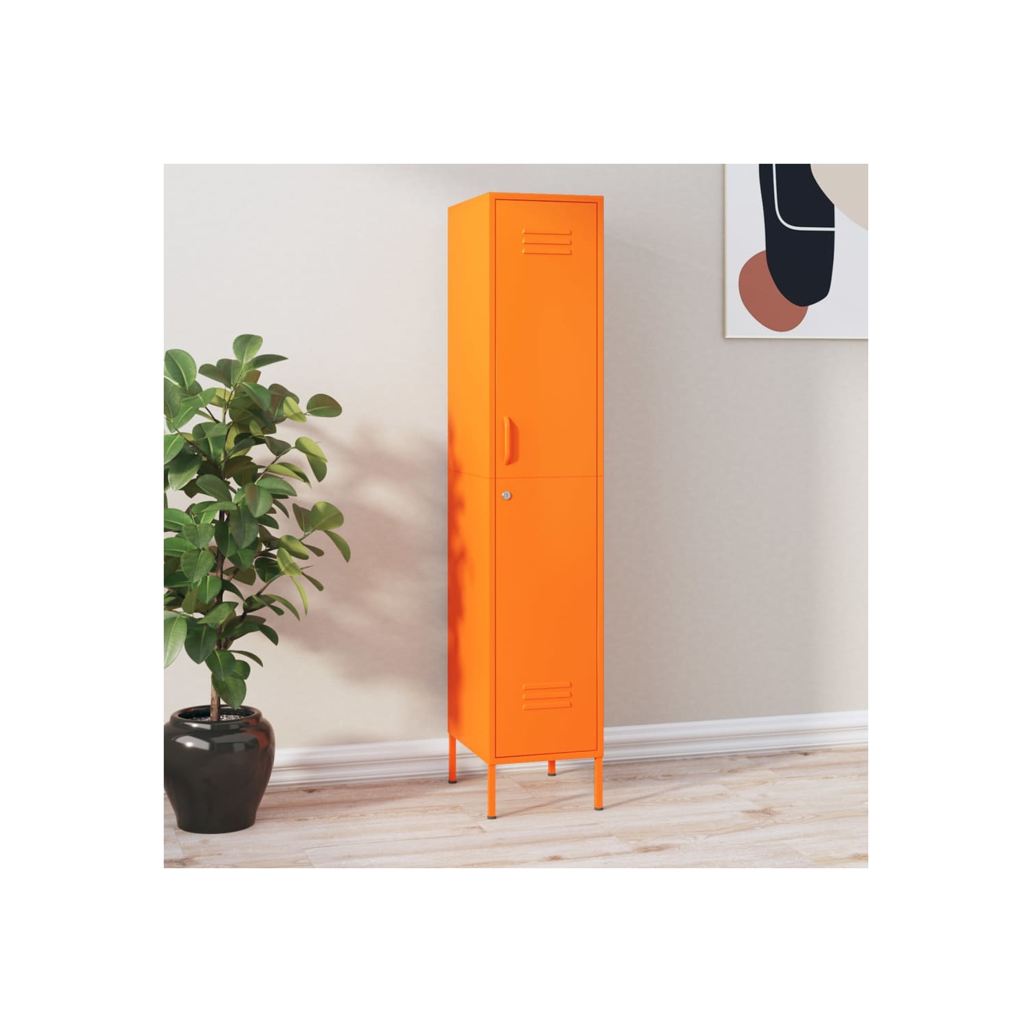 vidaXL Locker Cabinet Orange 35x46x180 cm Steel