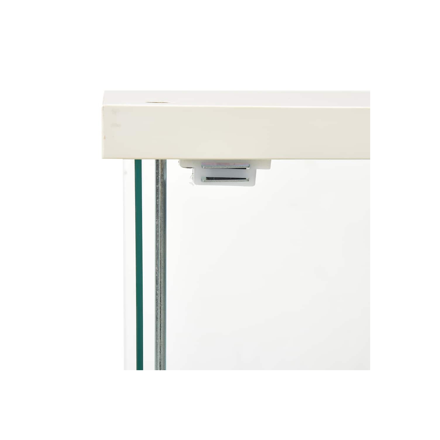 vidaXL Storage Cabinet Tempered Glass White