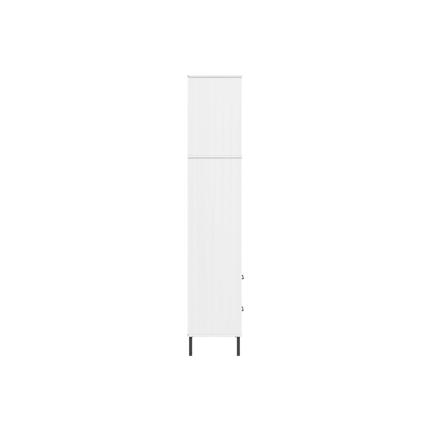 vidaXL Bookcase with 2 Drawers White 60x35x180 cm Solid Wood OSLO