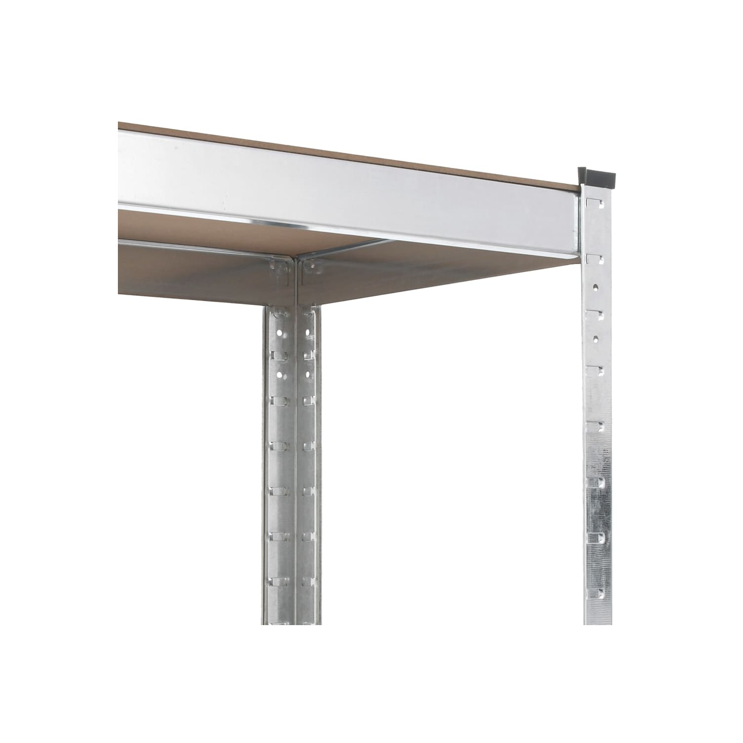 Table de travail à 5 couches avec tablettes en acier argenté et en bois d'ingénierie vidaXL