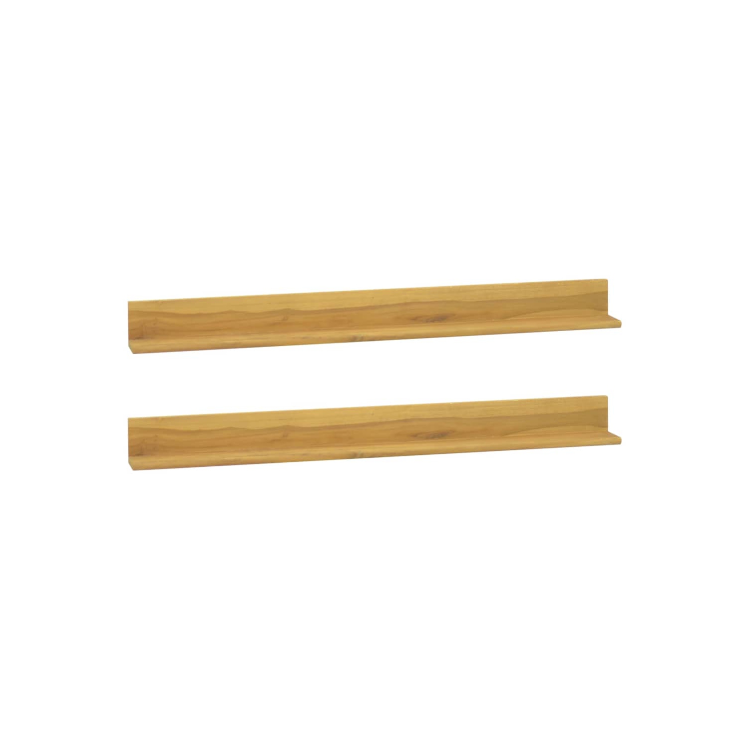 vidaXL Wall Shelves 2 pcs 110x10x10 cm Solid Wood Teak