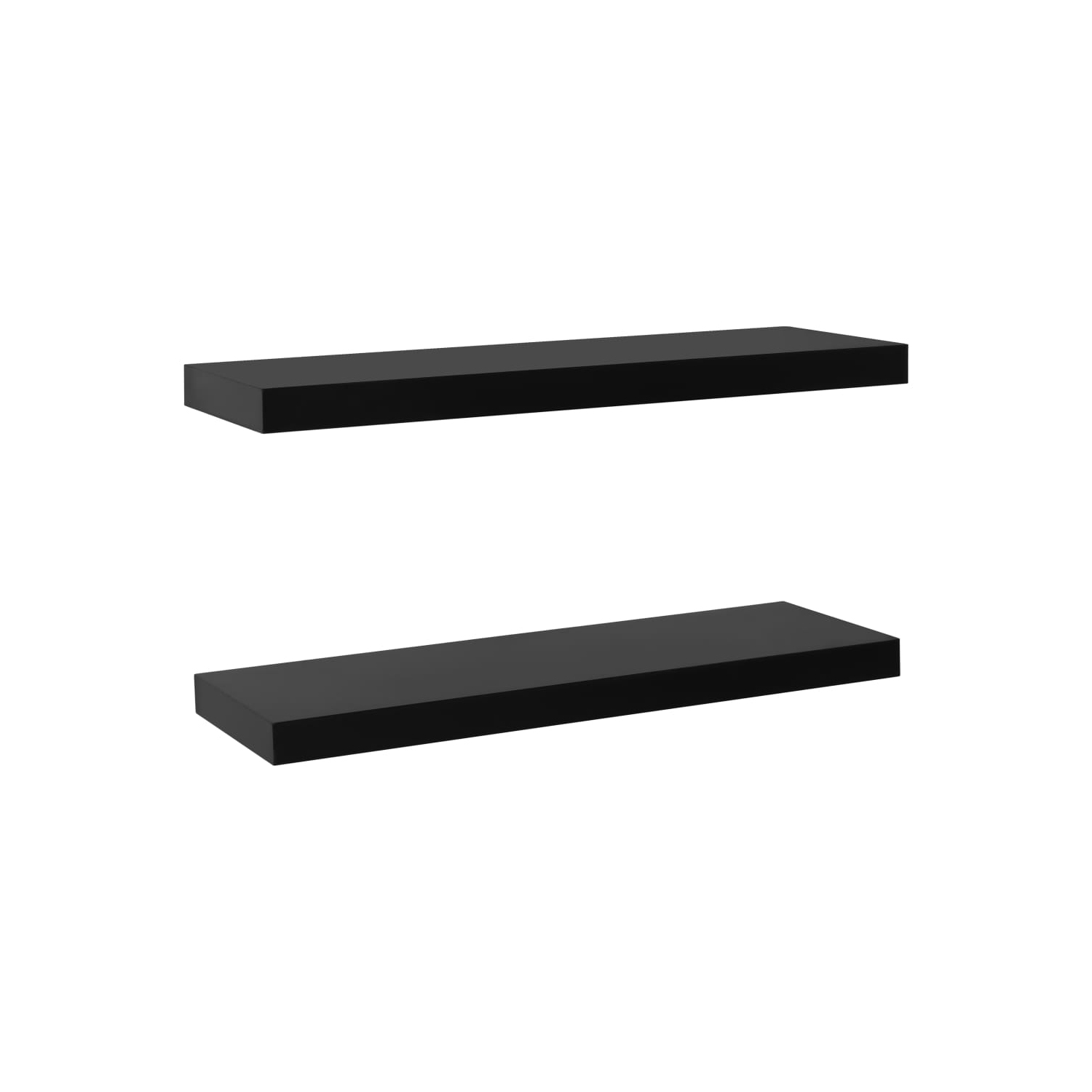 Tablettes murales flottantes vidaXL 2 pièces noir 80 x 20 x 3,8&nbsp;cm