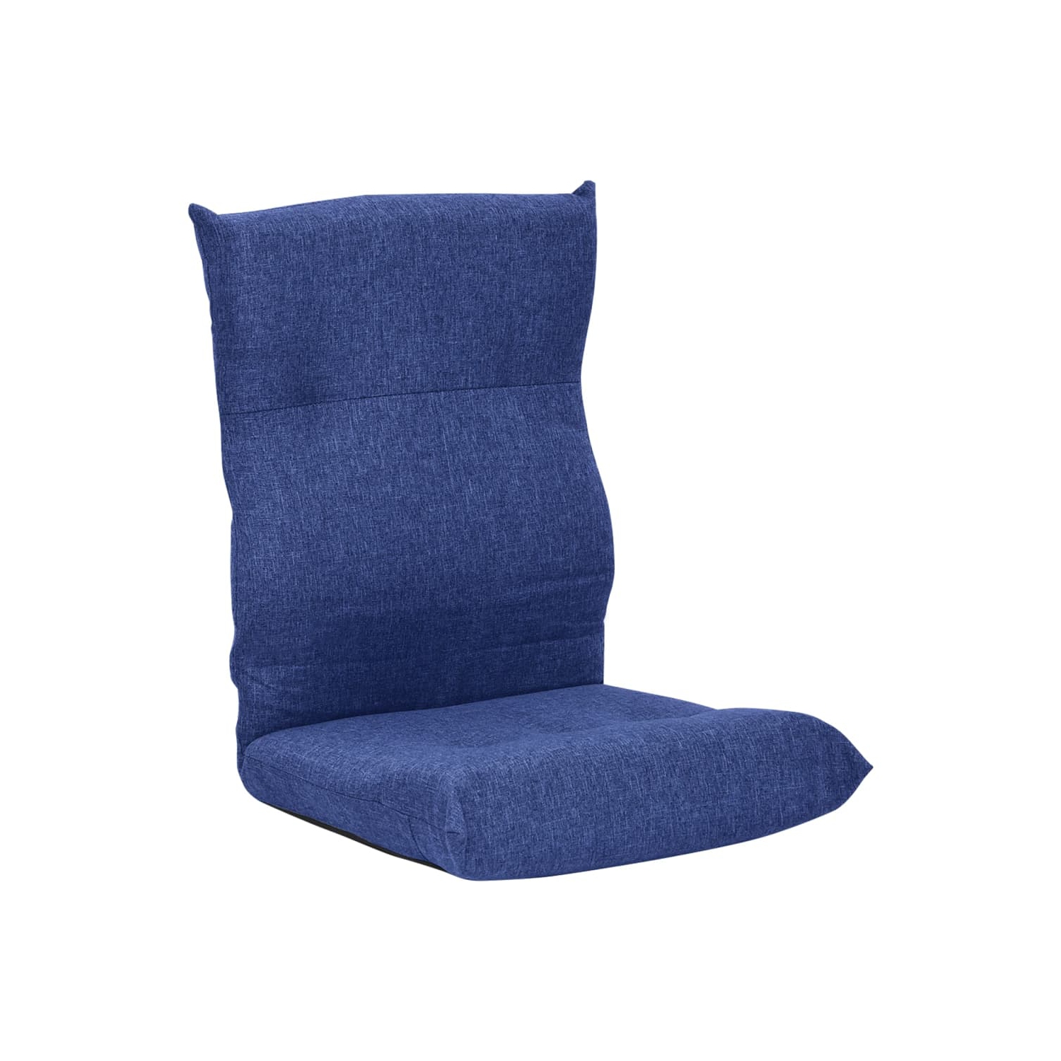 vidaXL Folding Floor Chair Blue Fabric