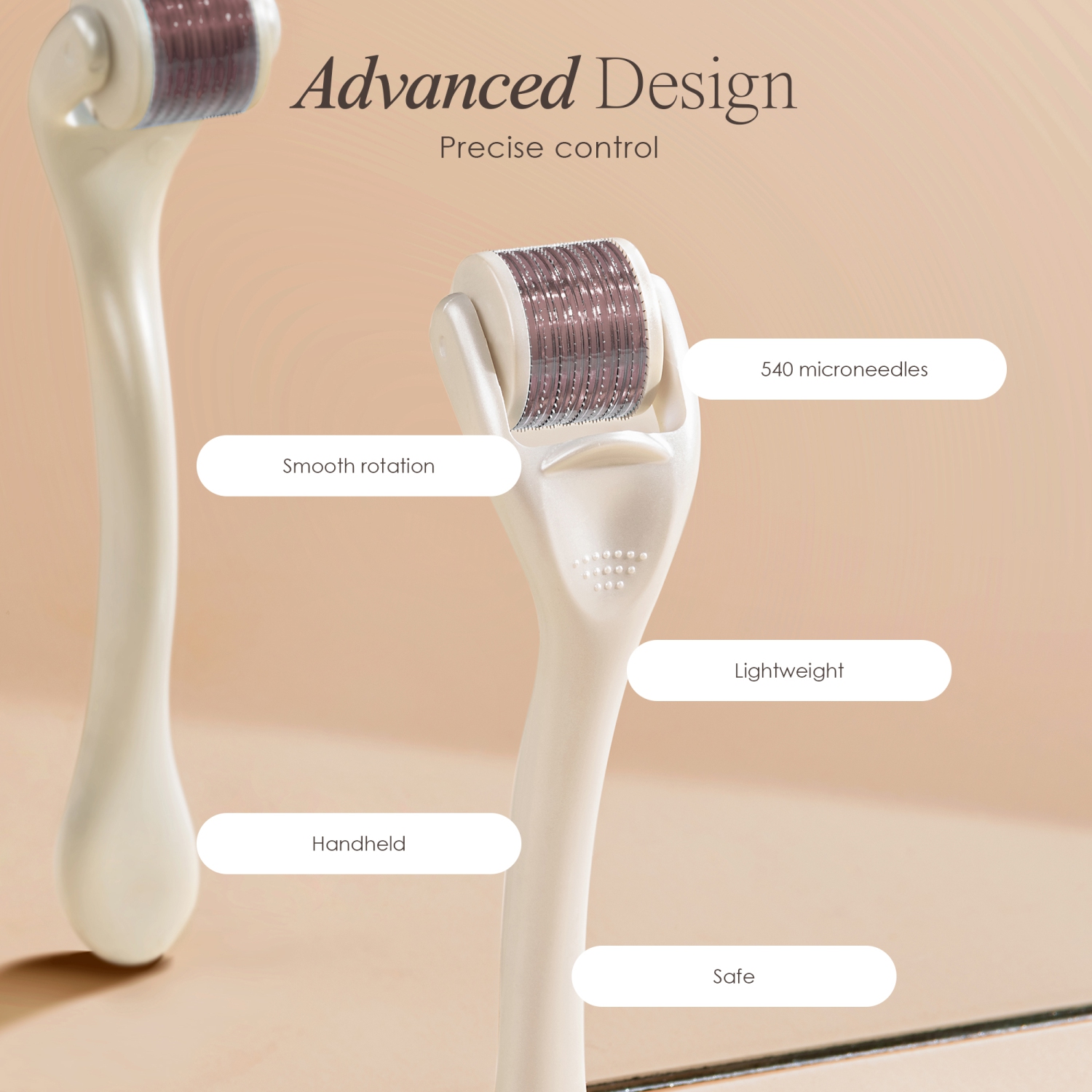 Project E Beauty The Derma Roller | 540 Titanium Microneedle Facial Tool | Collagen Boost | Reduce Scars & Wrinkles