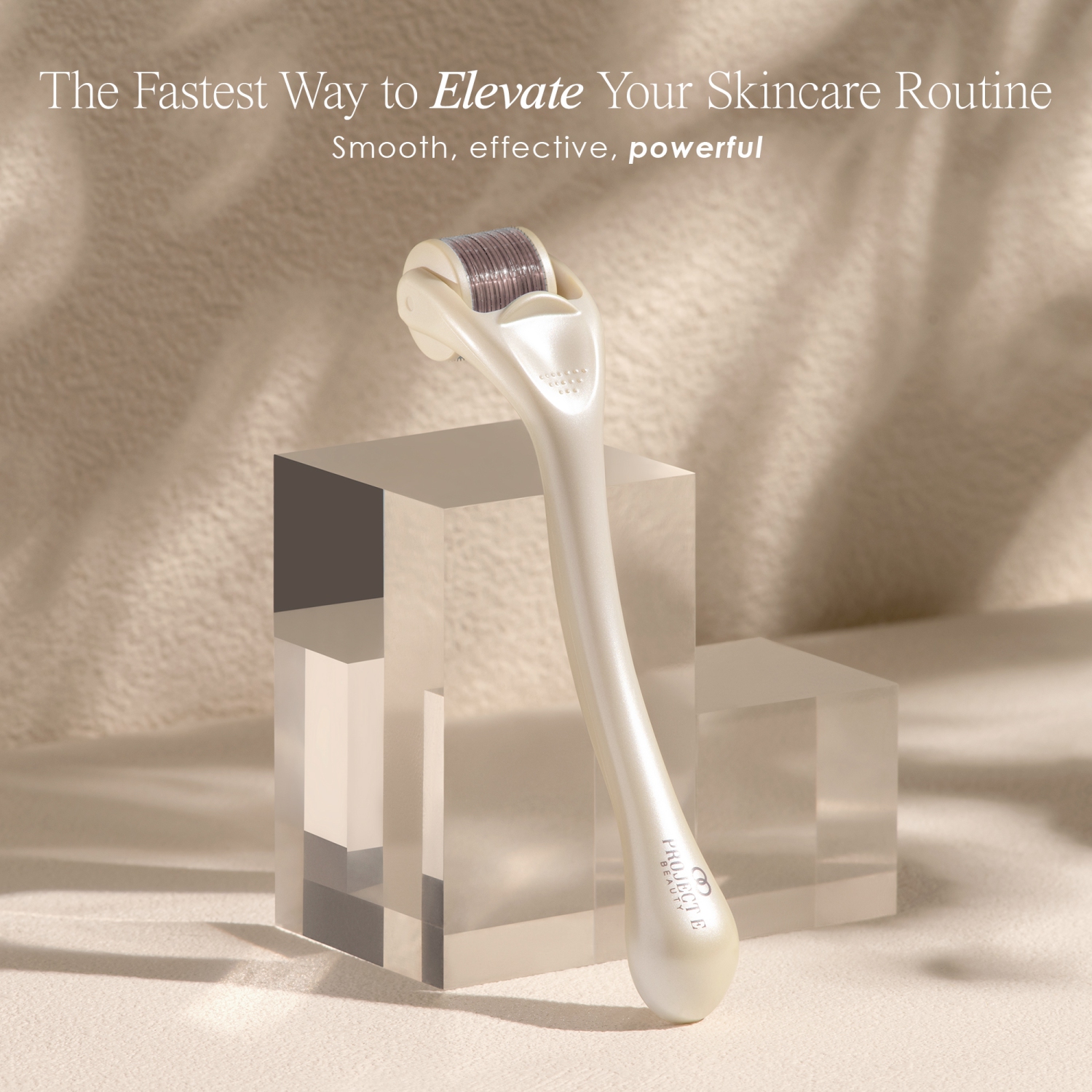 Project E Beauty The Derma Roller | 540 Titanium Microneedle Facial Tool | Collagen Boost | Reduce Scars & Wrinkles